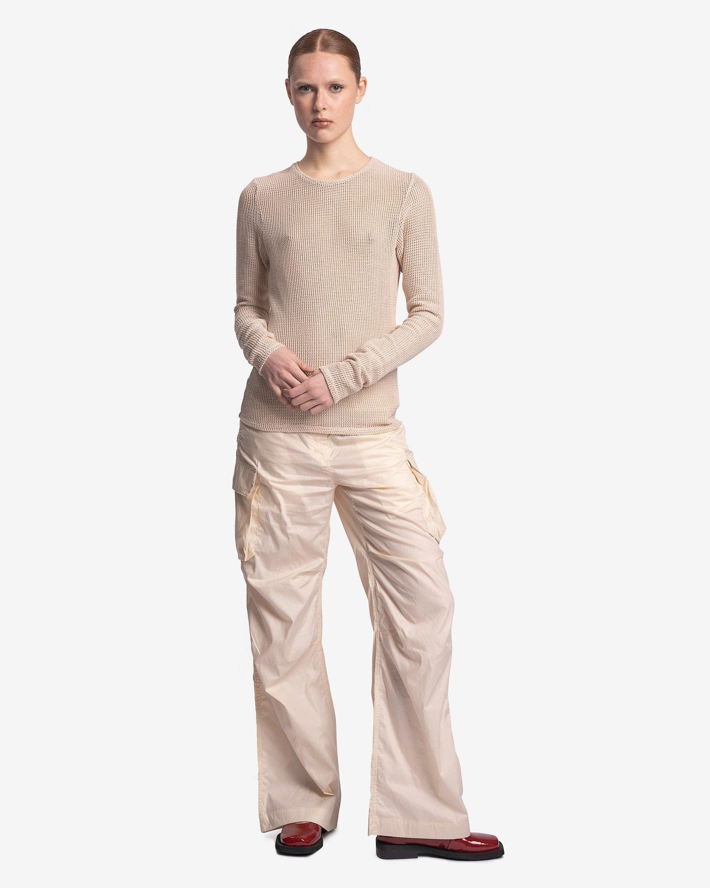 Our Legacy Women Pants Peak Trouser in Pearl Beige Cotton Chintz