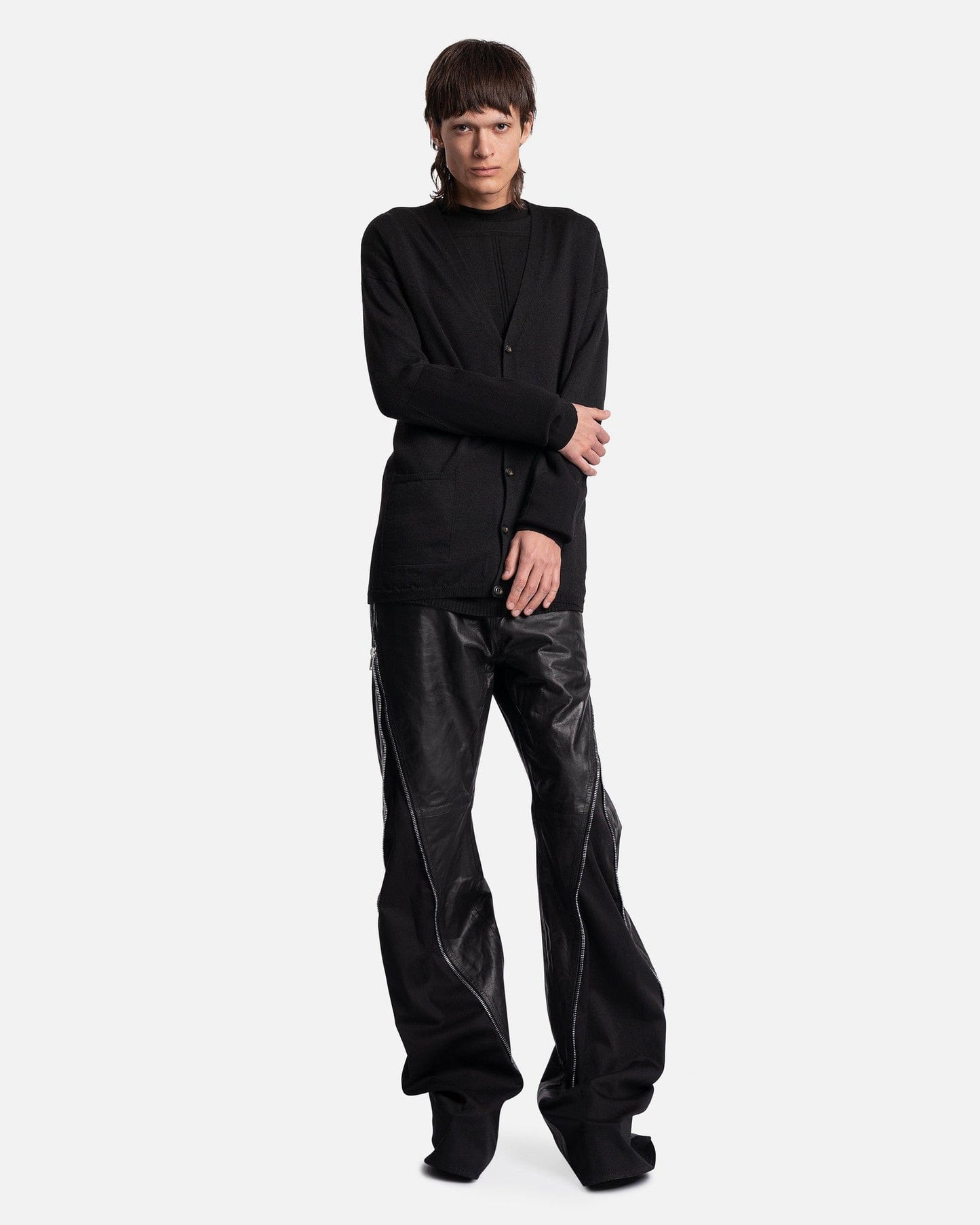 Rick Owens Men's Sweater Peter Cardigan in Black