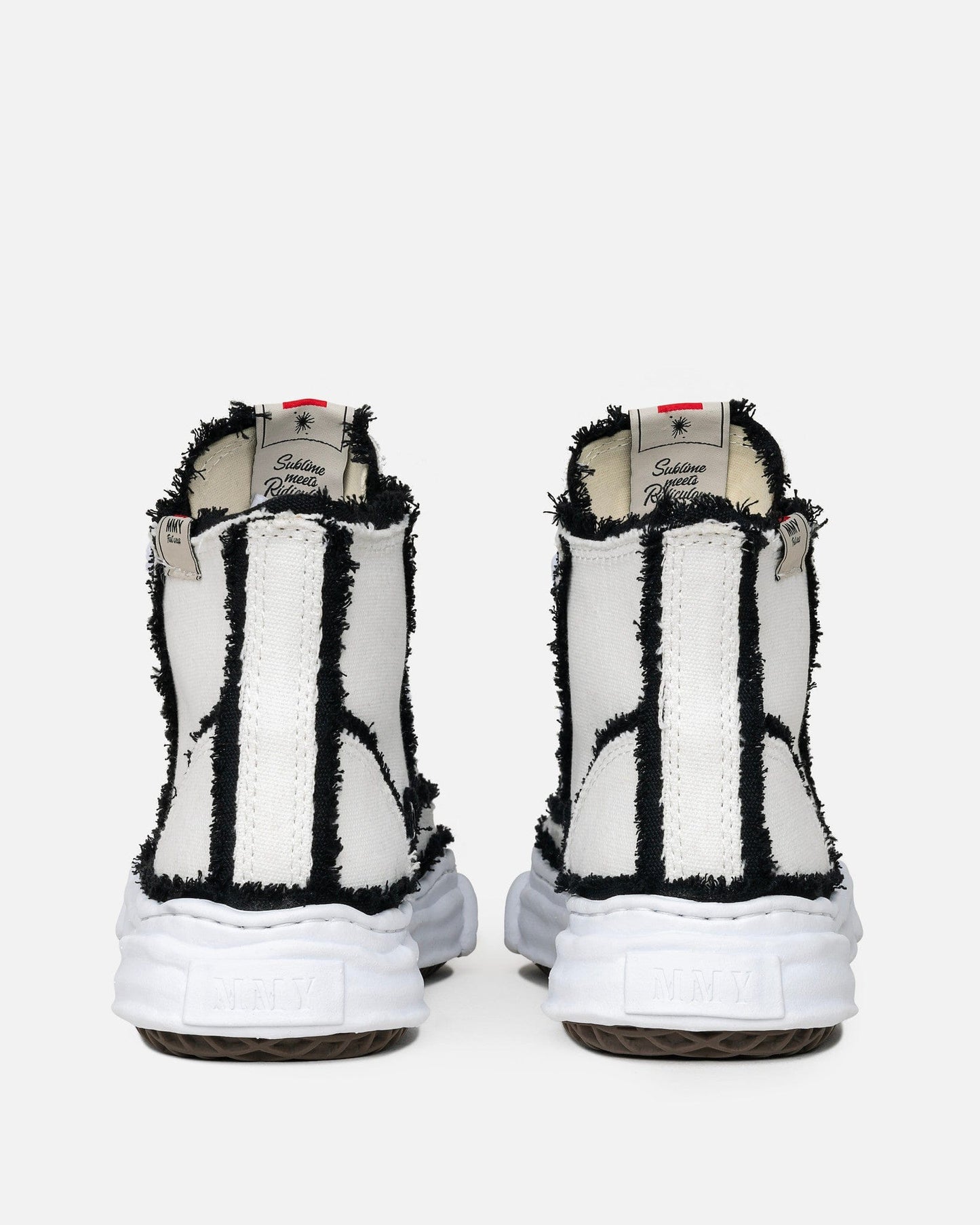 Maison Mihara Yasuhiro Womens Sneakers Peterson Overhanging Canvas High in White