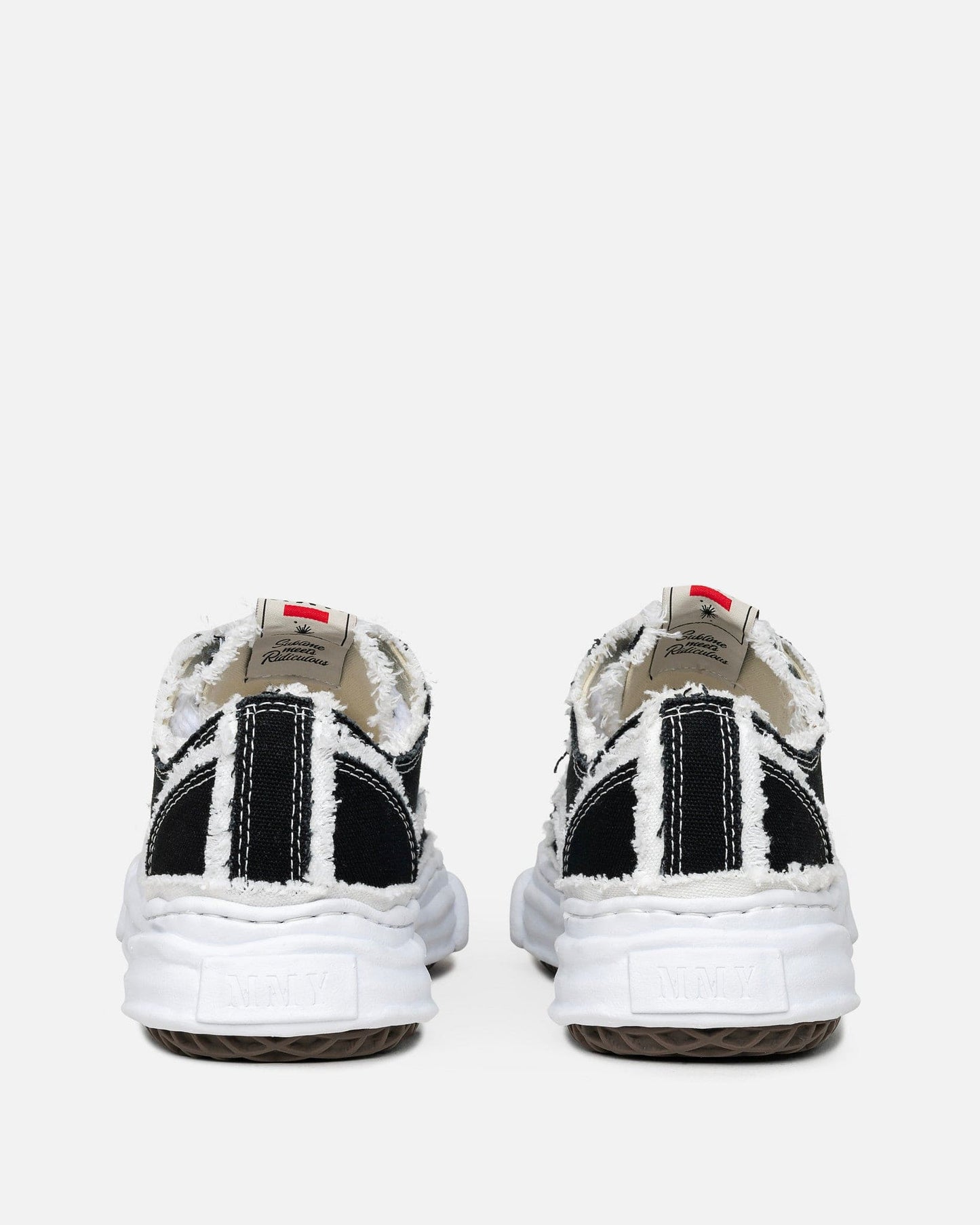 Maison Mihara Yasuhiro Men's Sneakers Peterson Overhanging Canvas Low Top in Black