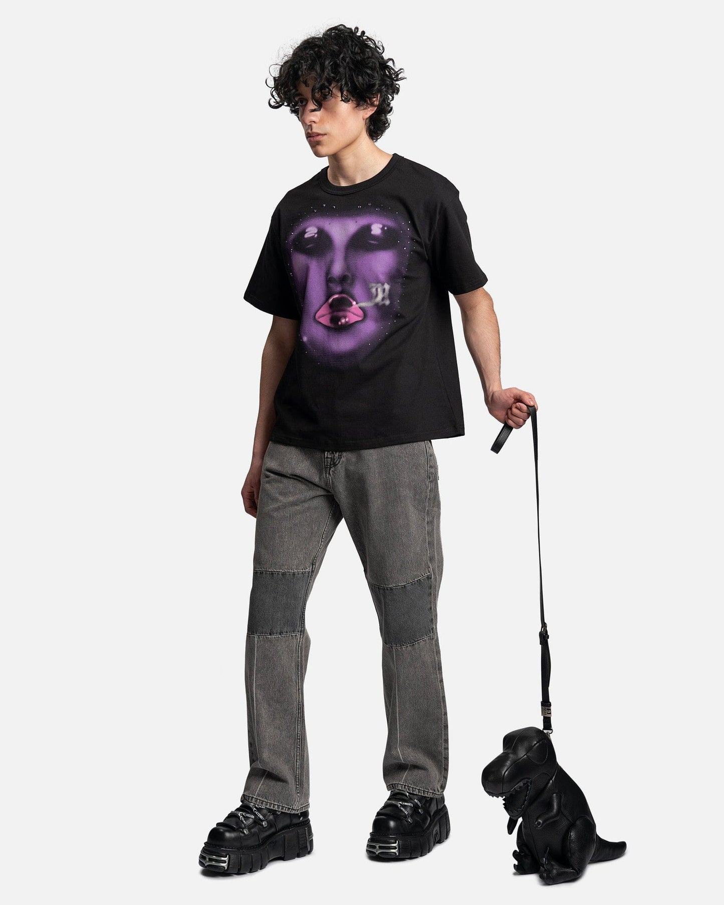 MISBHV Men's T-Shirts Pink Smoke T-Shirt in Black