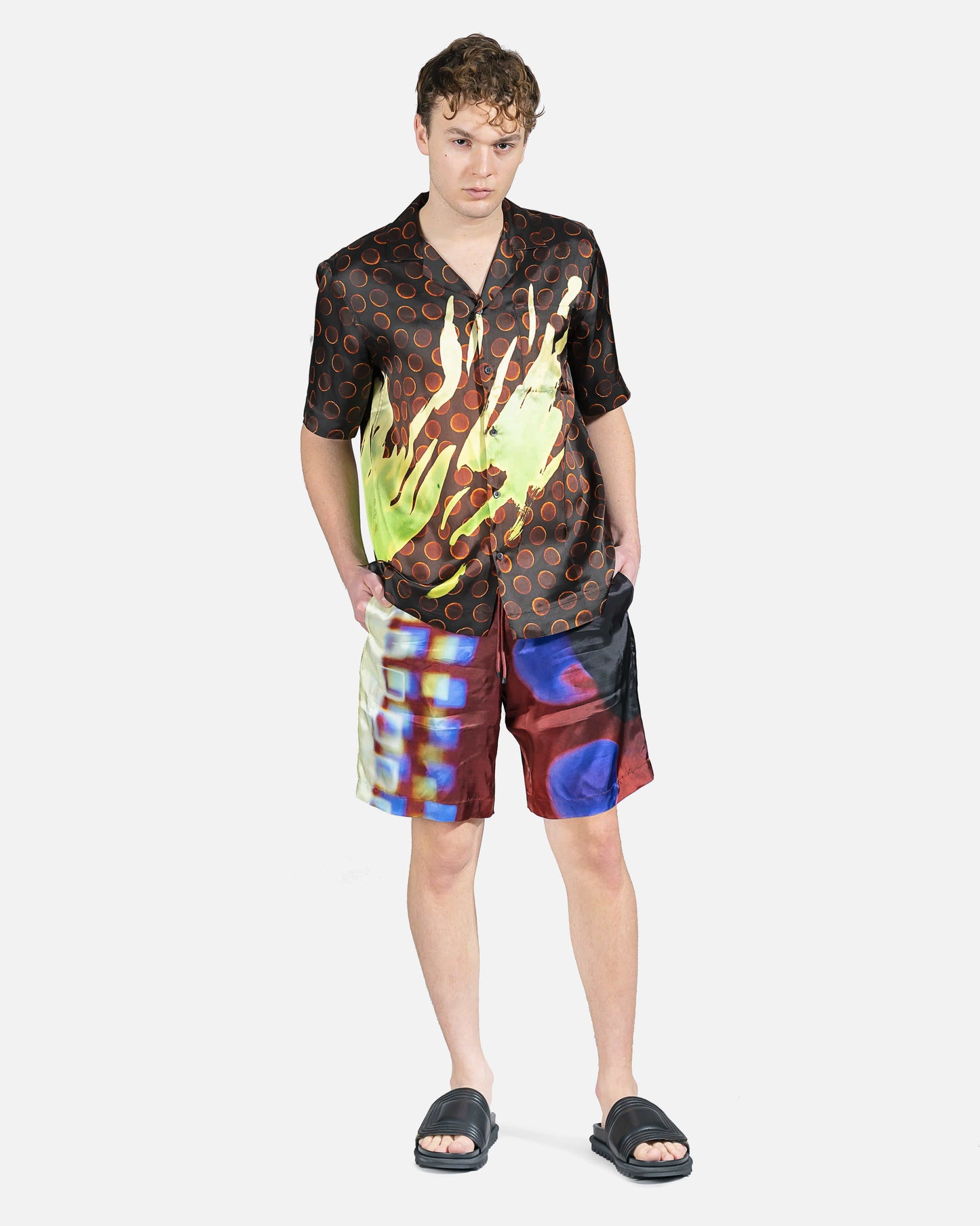 Dries Van Noten Men's Shorts Piperi Shorts in Burgundy