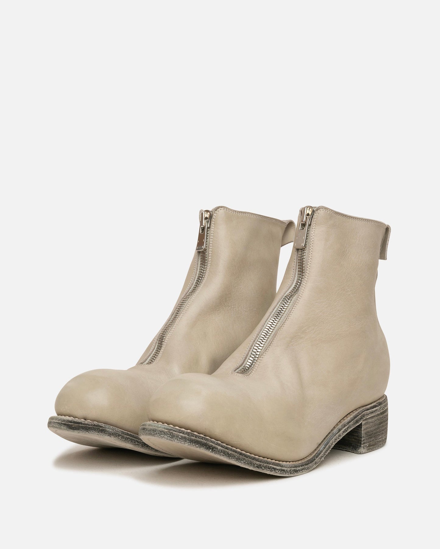 Guidi Men's Boots PL1 Full Grain Front Zip Boot in Grey