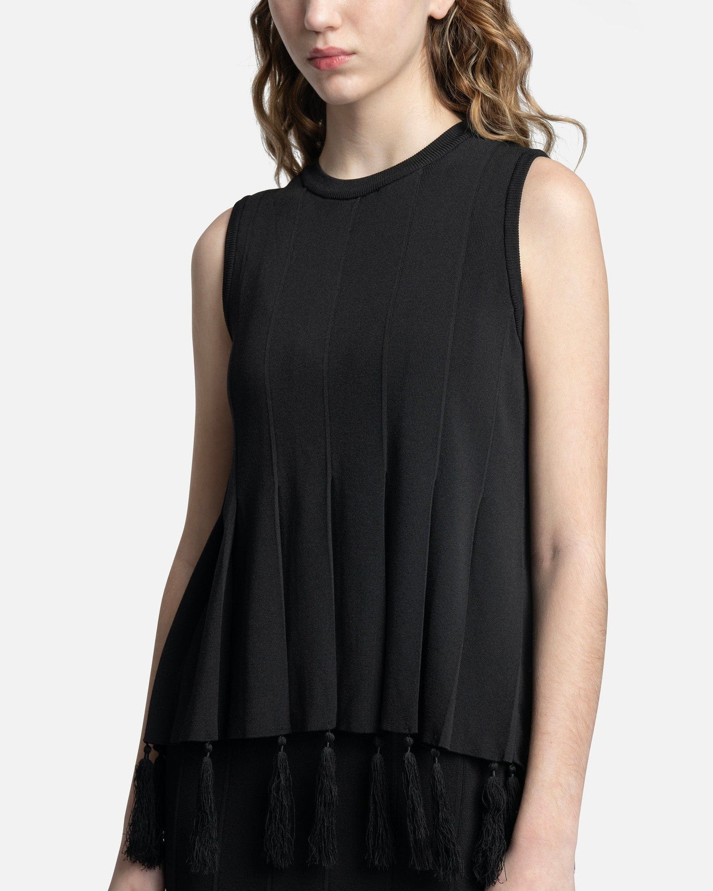 Wales Bonner Women Tops Poet Knit Top in Black