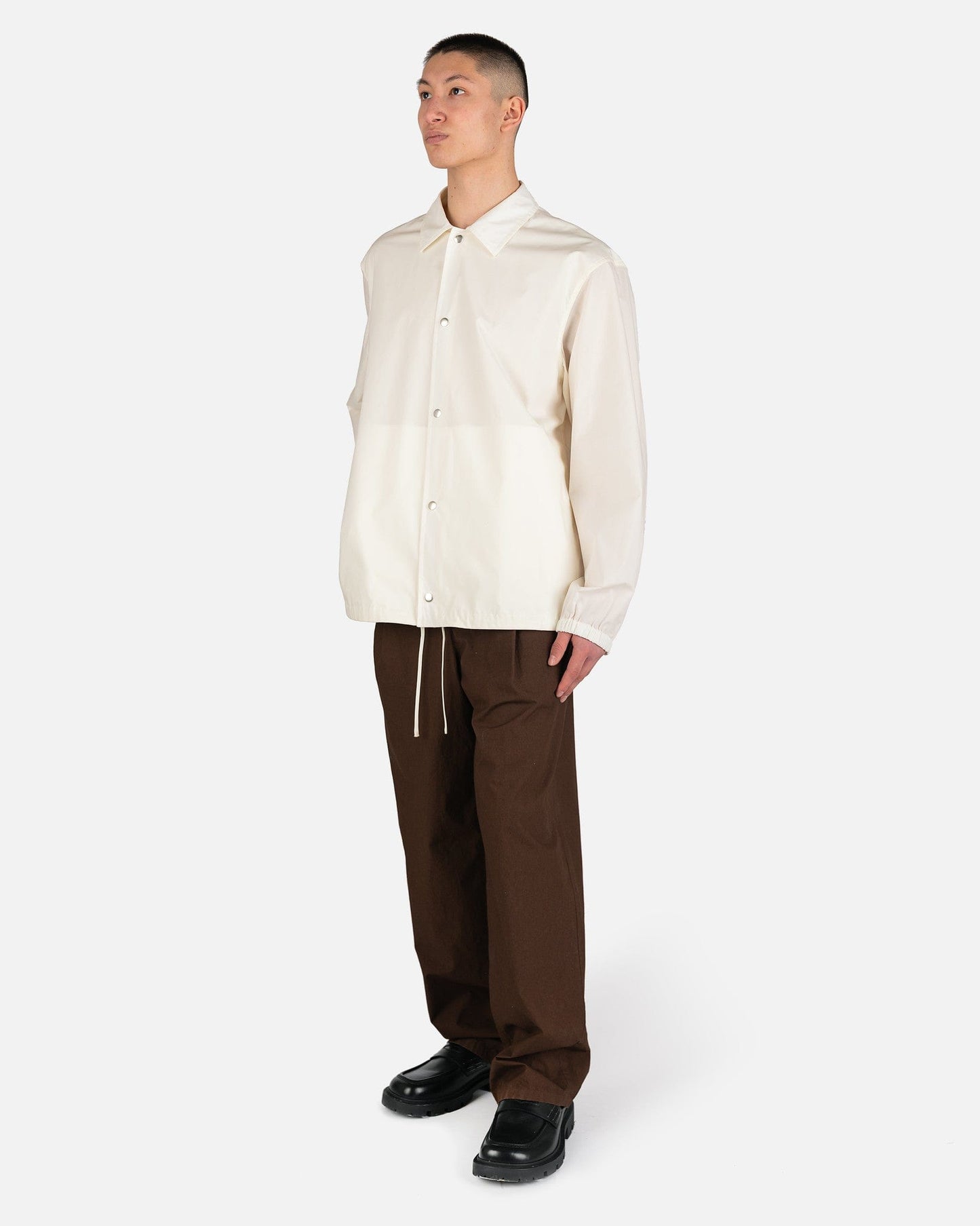 Jil Sander Men's Jackets Poplin Water Repellent Jacket in Natural