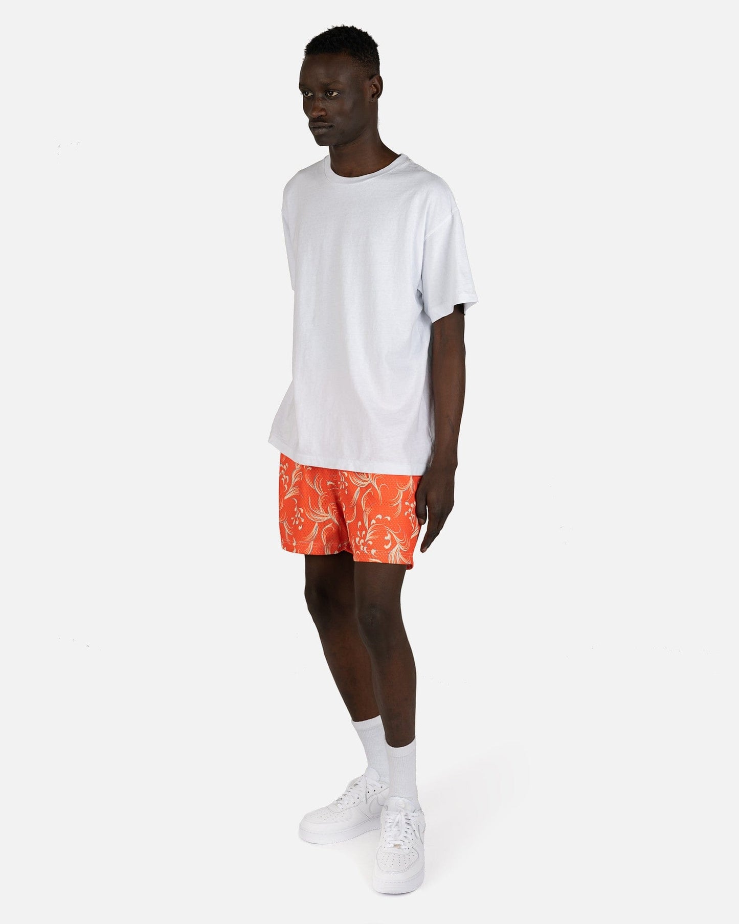 John Elliott Men's Shorts Practice Shorts in Orange Kaze