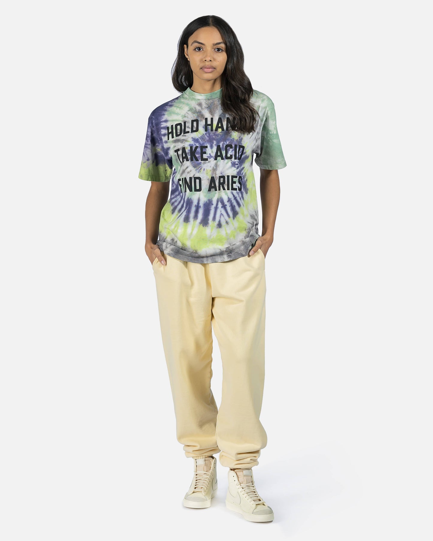 Aries Women Pants Premium Temple Sweatpant in Alabaster