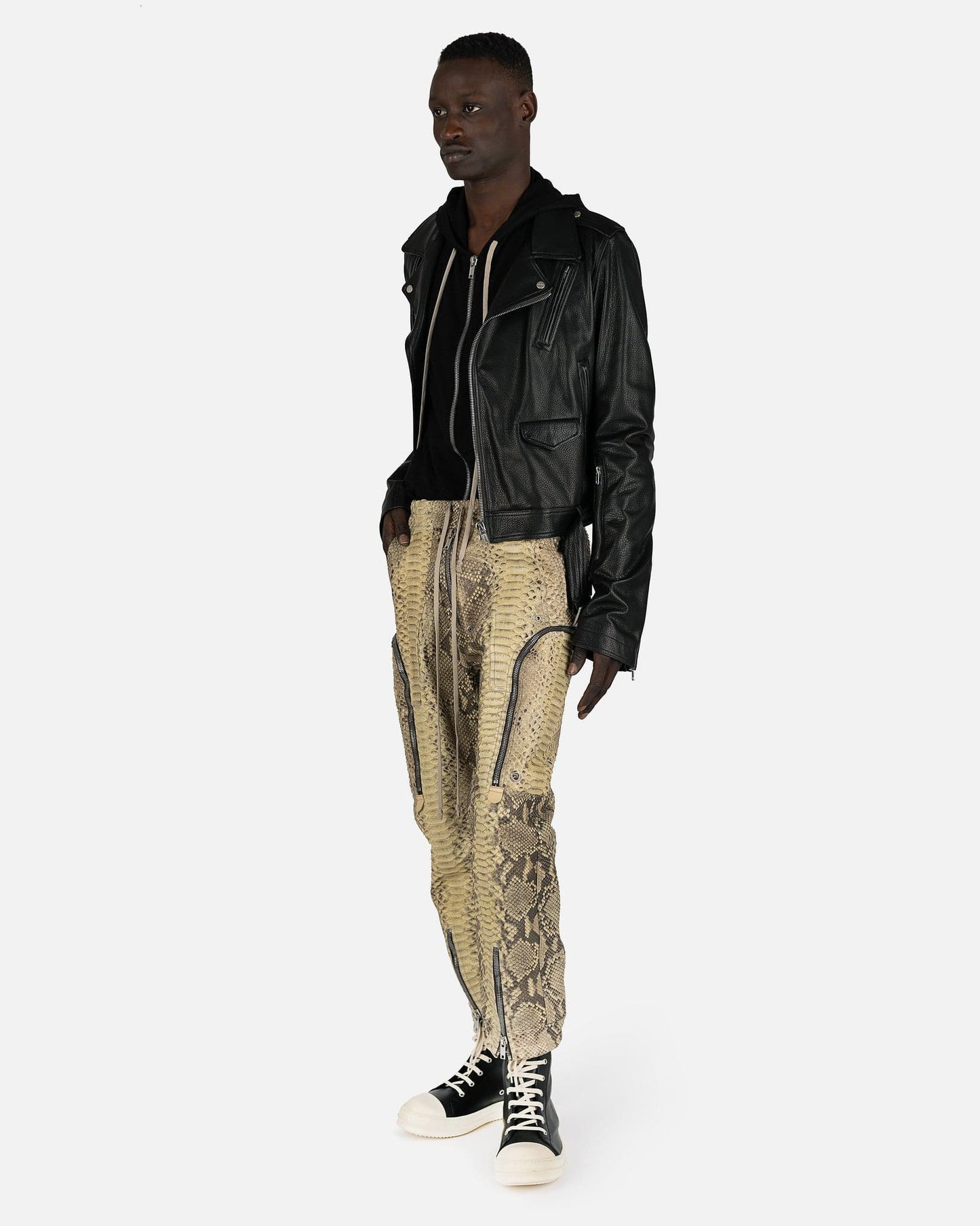 Rick Owens Men's Pants Python Bauhaus Cargo in Vanilla
