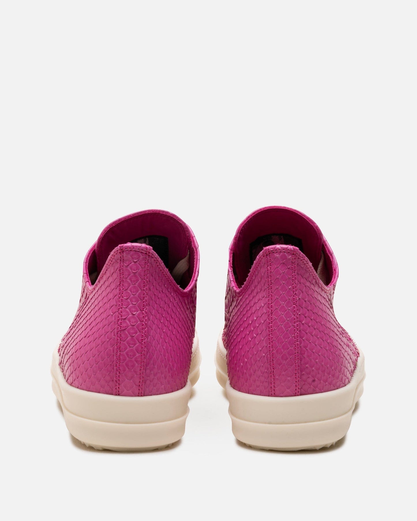 Rick Owens Men's Sneakers Python Low Ramones in Hot Pink/Milk