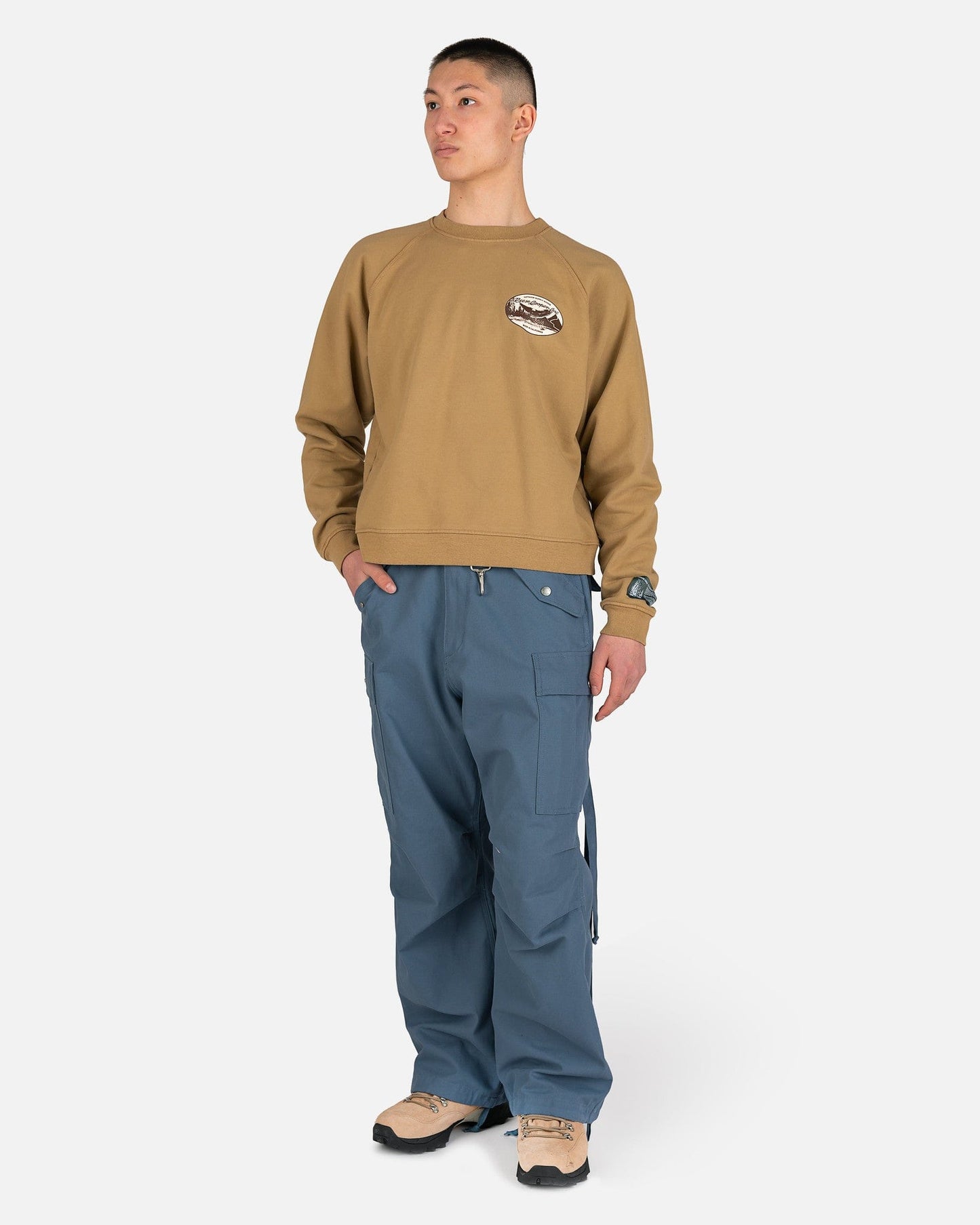 Reese Cooper Men's Sweatshirts RCI Eagle Crewneck Sweatshirt in Khaki