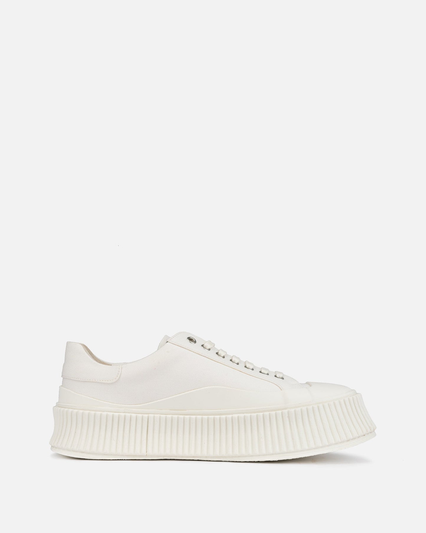 Jil Sander Men's Sneakers Recycled Canvas Sneakers in Cosmic Latte