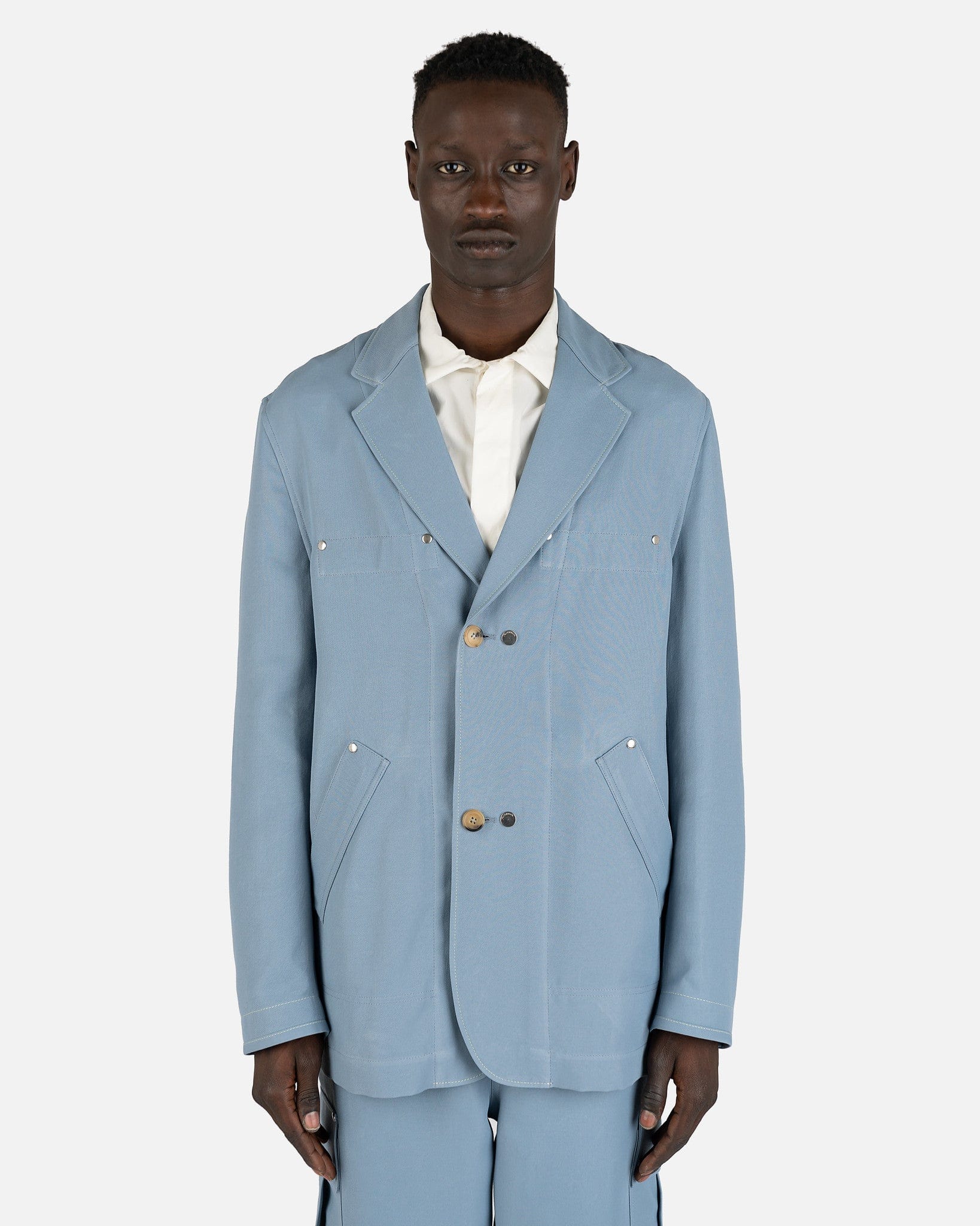 Relaxed Workwear Jacket in Airforce Blue SVRN Relaxed Workwear Jacket in Airforce Blue SVRN