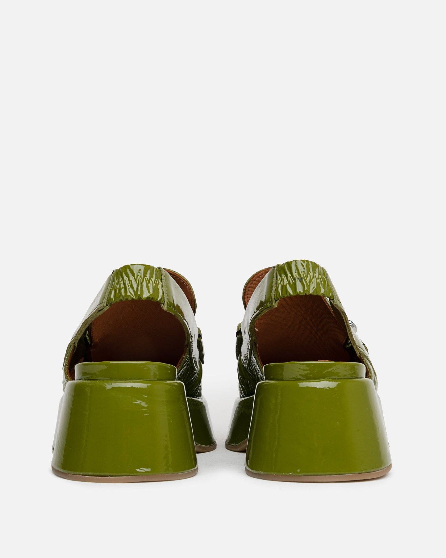 Ganni Women Sneakers Retro Flatform Slingback in Going Green