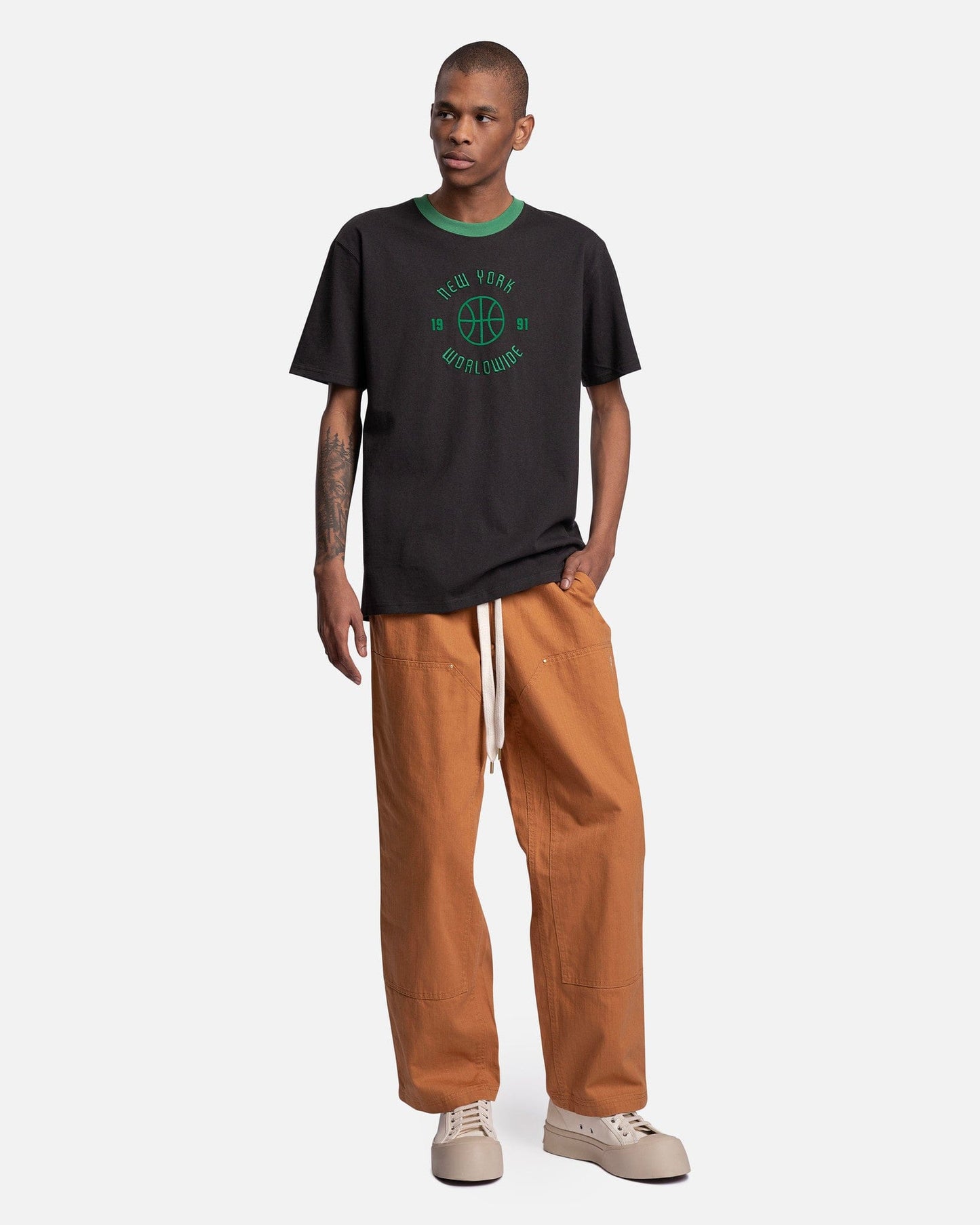 Puma Men's T-Shirts Rhuigi Graphic T-Shirt in Black/Green