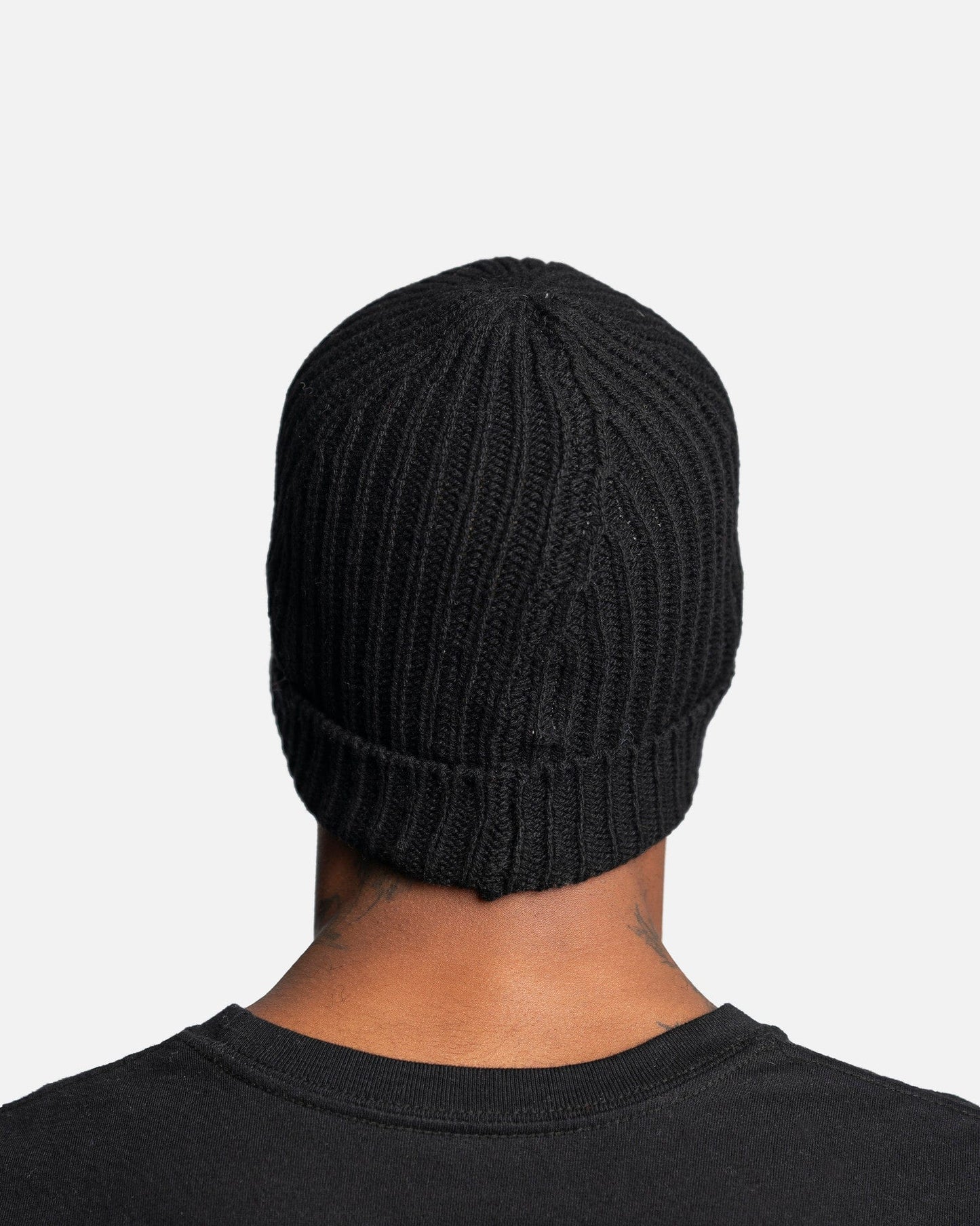 Rick Owens Men's Hats Ribbed Beanie in Black