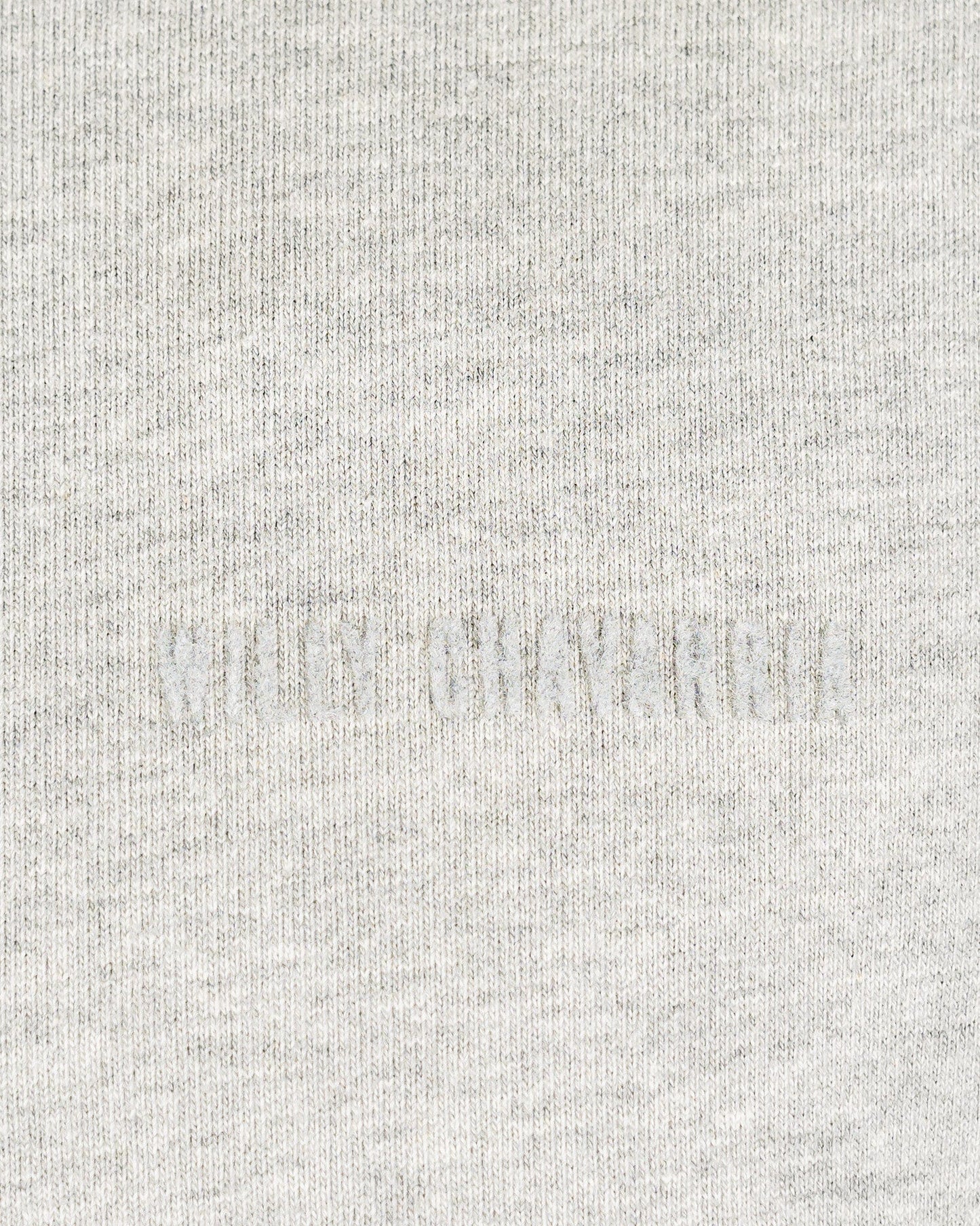 Willy Chavarria Ripped Neck Bomber Hoodie in Heather Grey