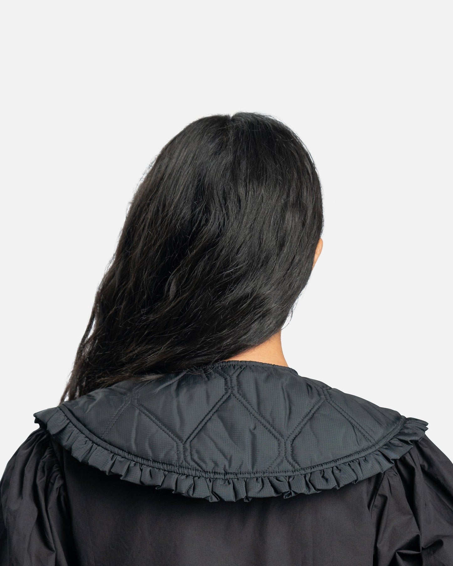 Ganni Scarves Ripstop Quilt Collar in Black
