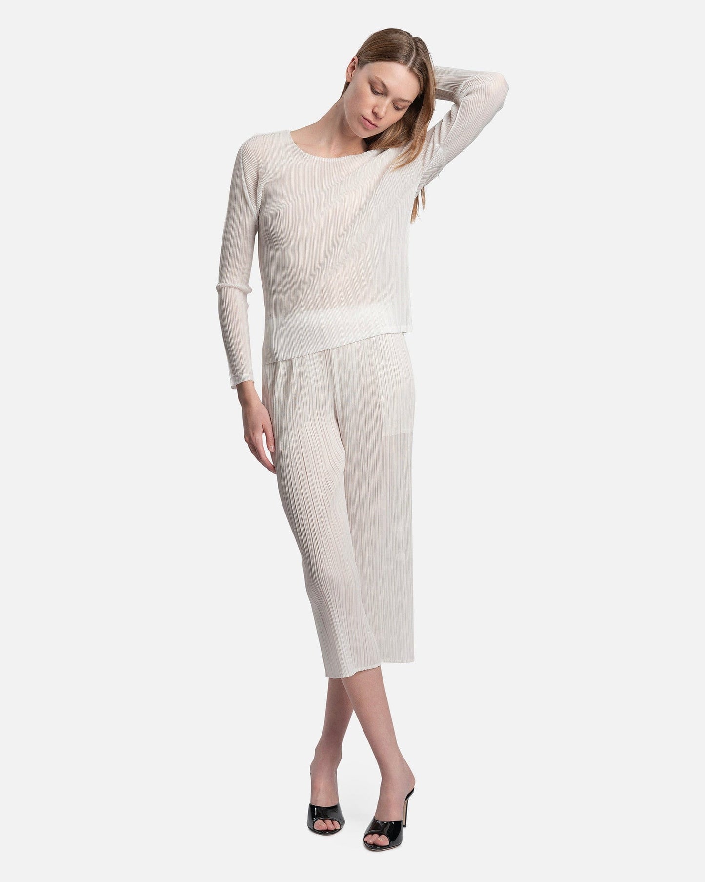 Pleats Please Issey Miyake Women Pants Sail Pants in White