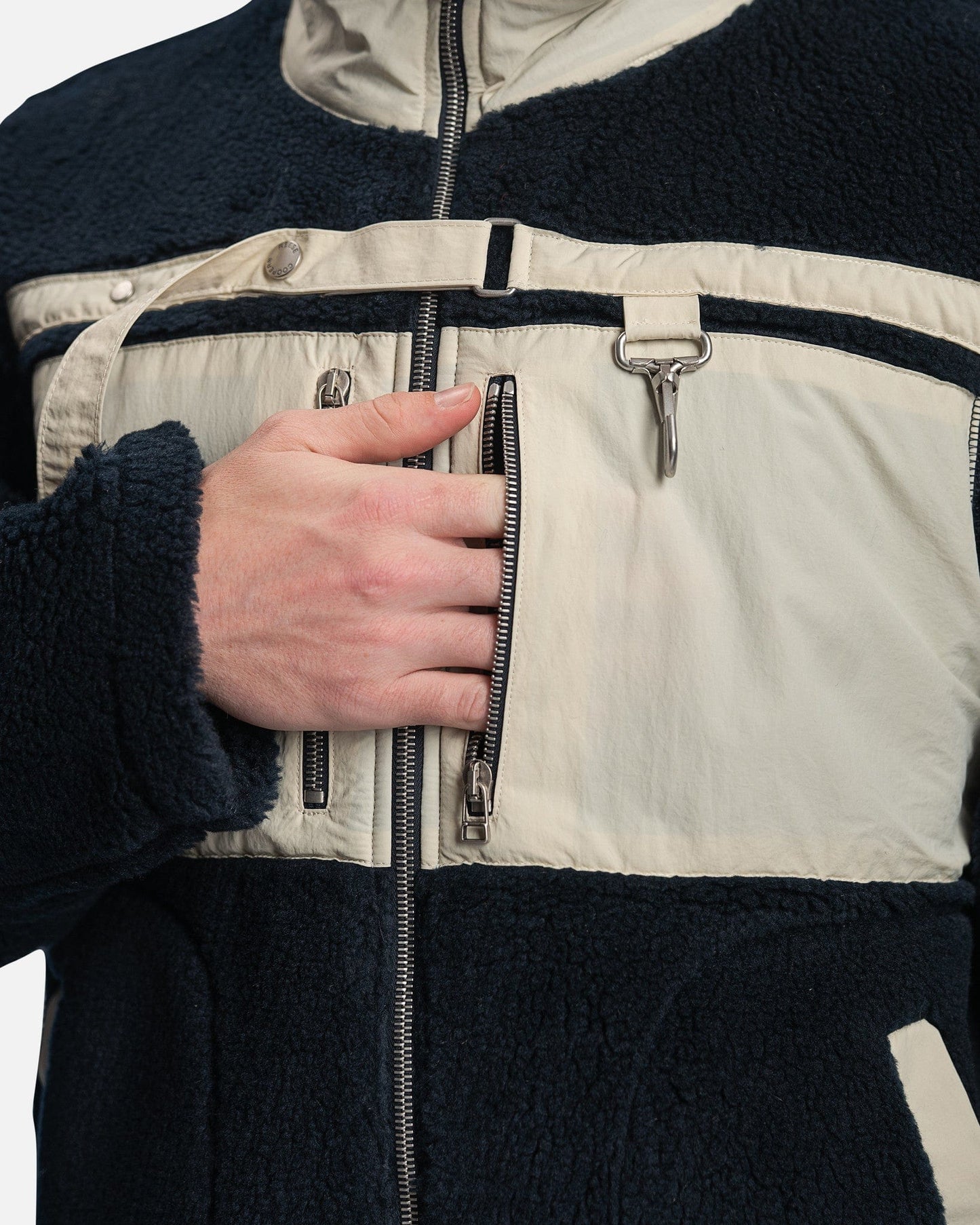 Reese Cooper Men's Jackets Sherpa Fleece in Navy Blue