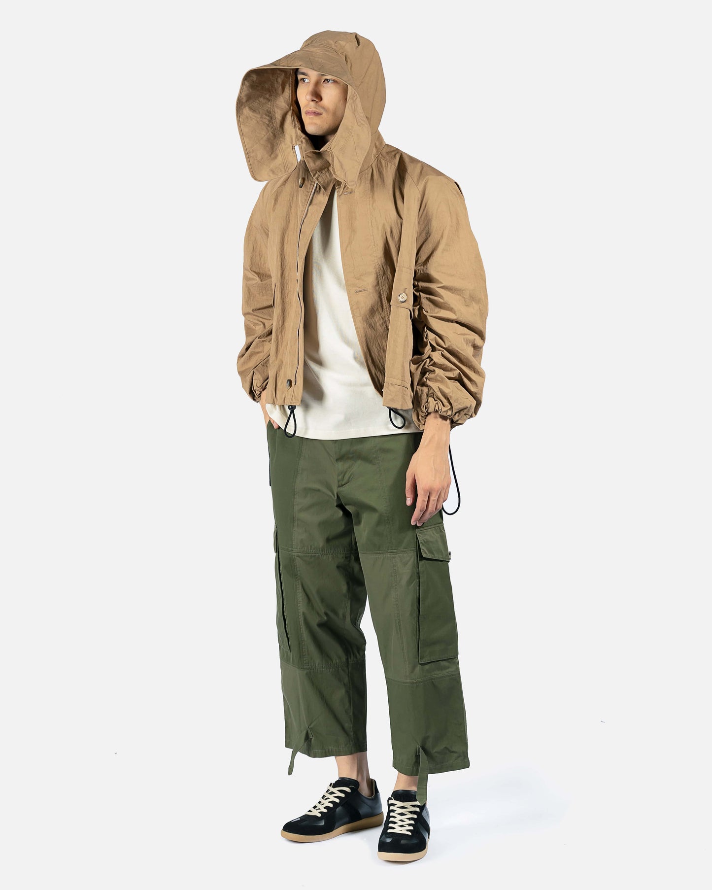 JW Anderson Men's Jackets Short Bubble Parka in Tobacco