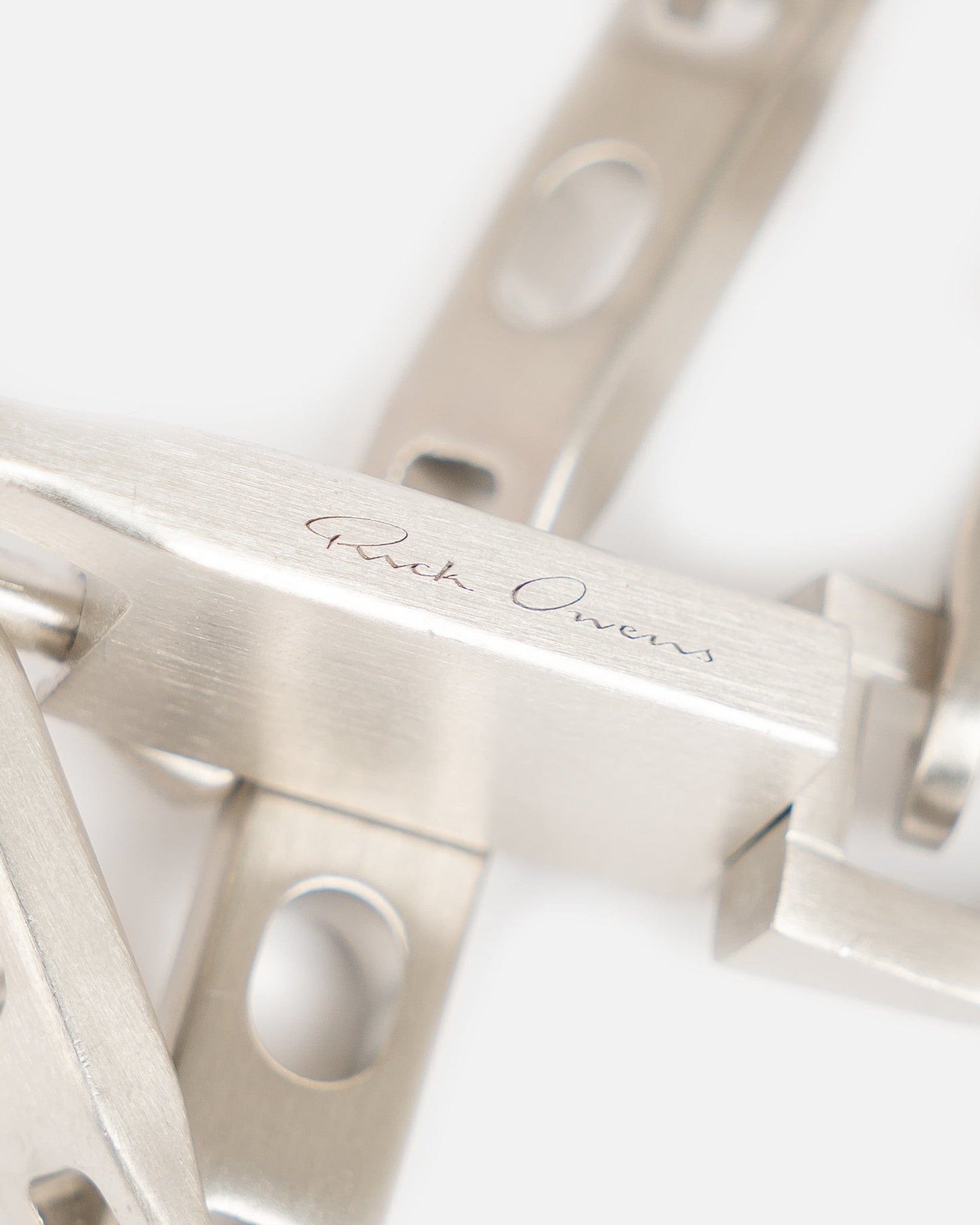 Rick Owens Jewelry Signature Chain Bracelet in Silver