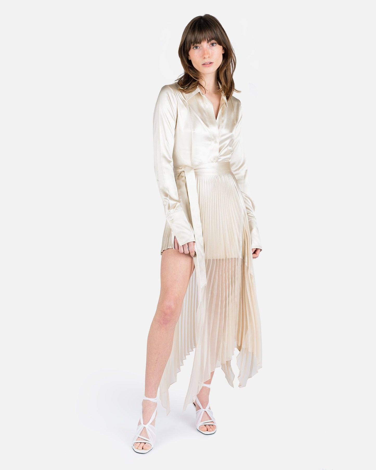 Peter Do Women Tops Skinny Shirt in Champagne