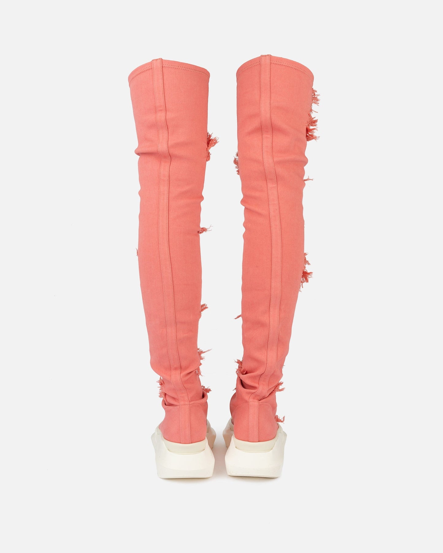 Rick Owens DRKSHDW Women Sneakers Slashed Abstract Sock Sneakers in Dirty Pink