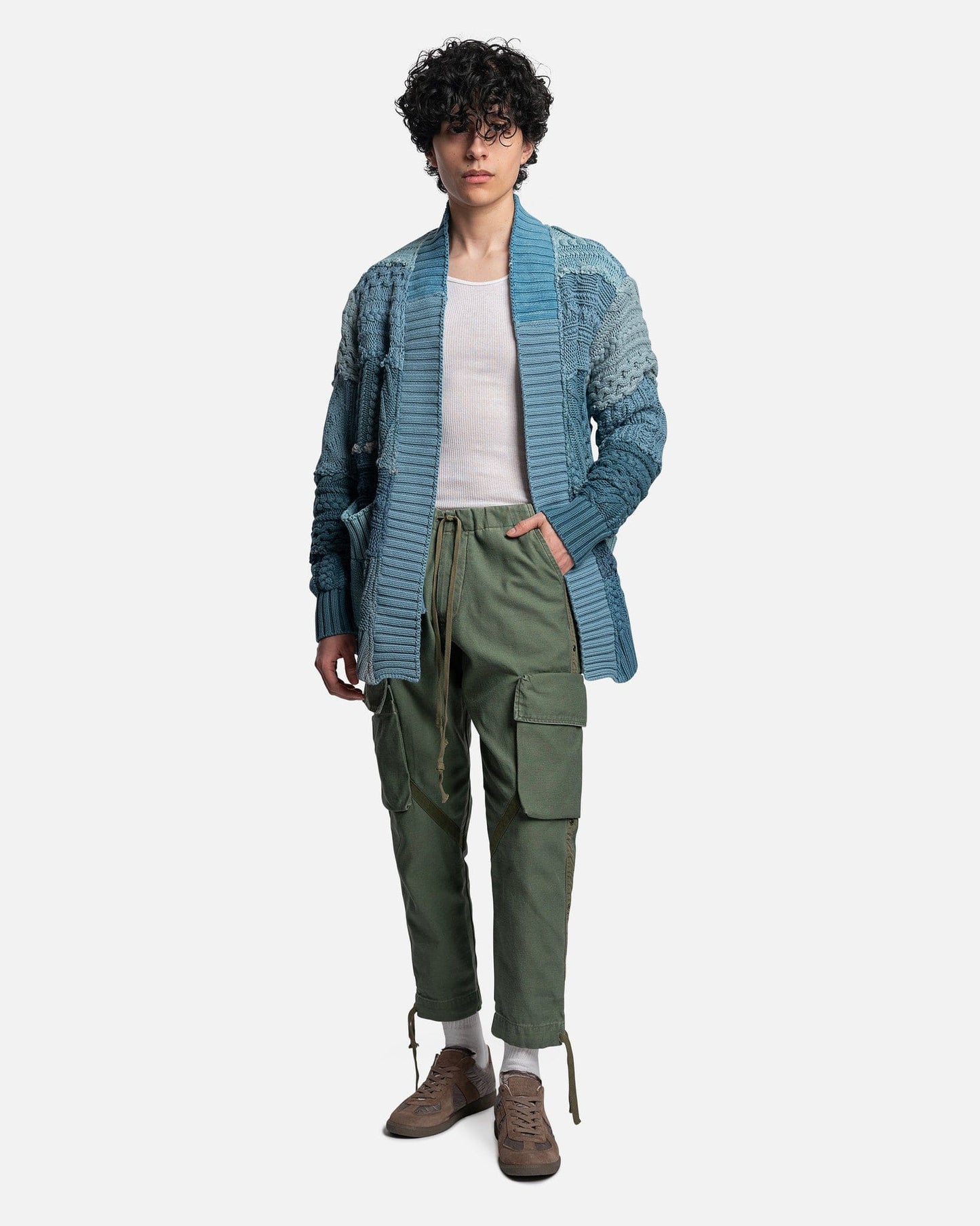 Greg Lauren Men's Pants Sleeping Bag Trouser Cargo in Army