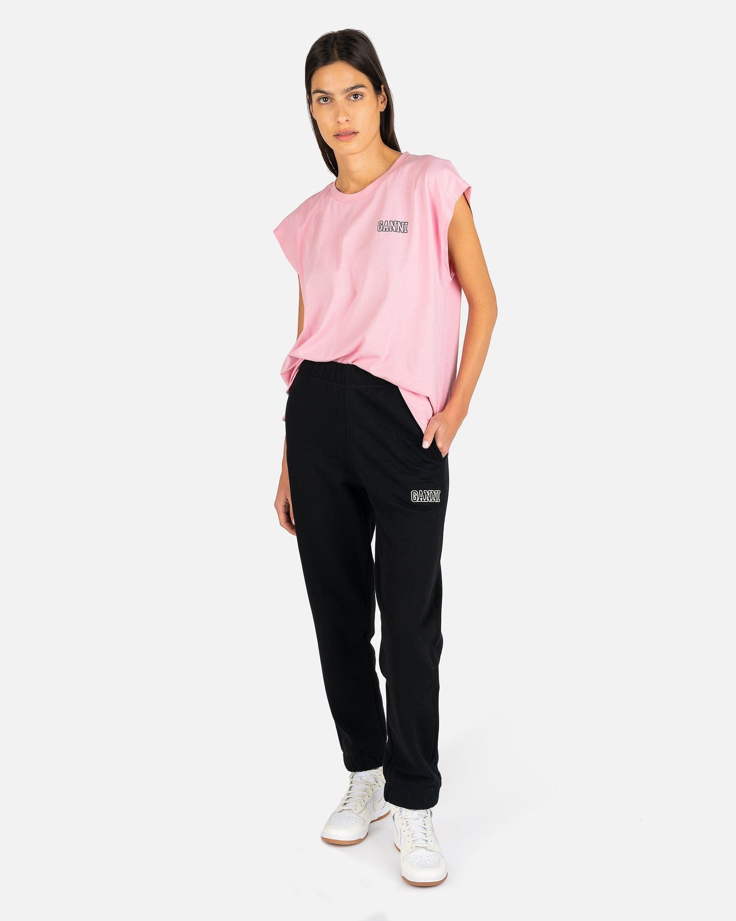 Ganni Software Isoli Sweatpants in Black