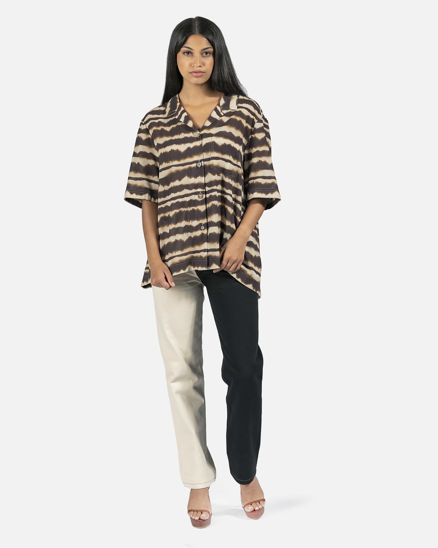 Nanushka Women Tops Soho Poplin Shirt in Brown