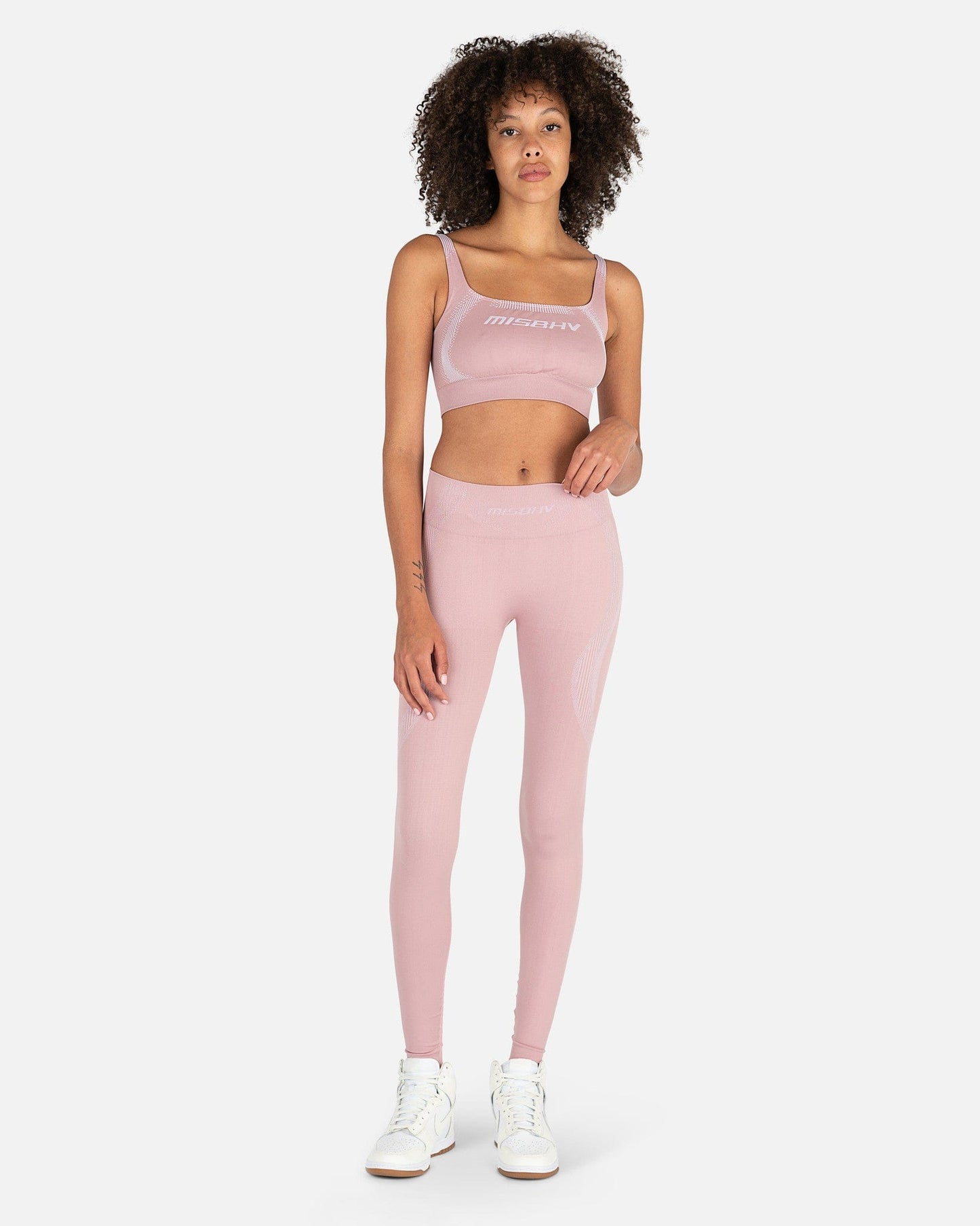 MISBHV Women Tops Sports Active Classic Bra Top in Dusty Pink