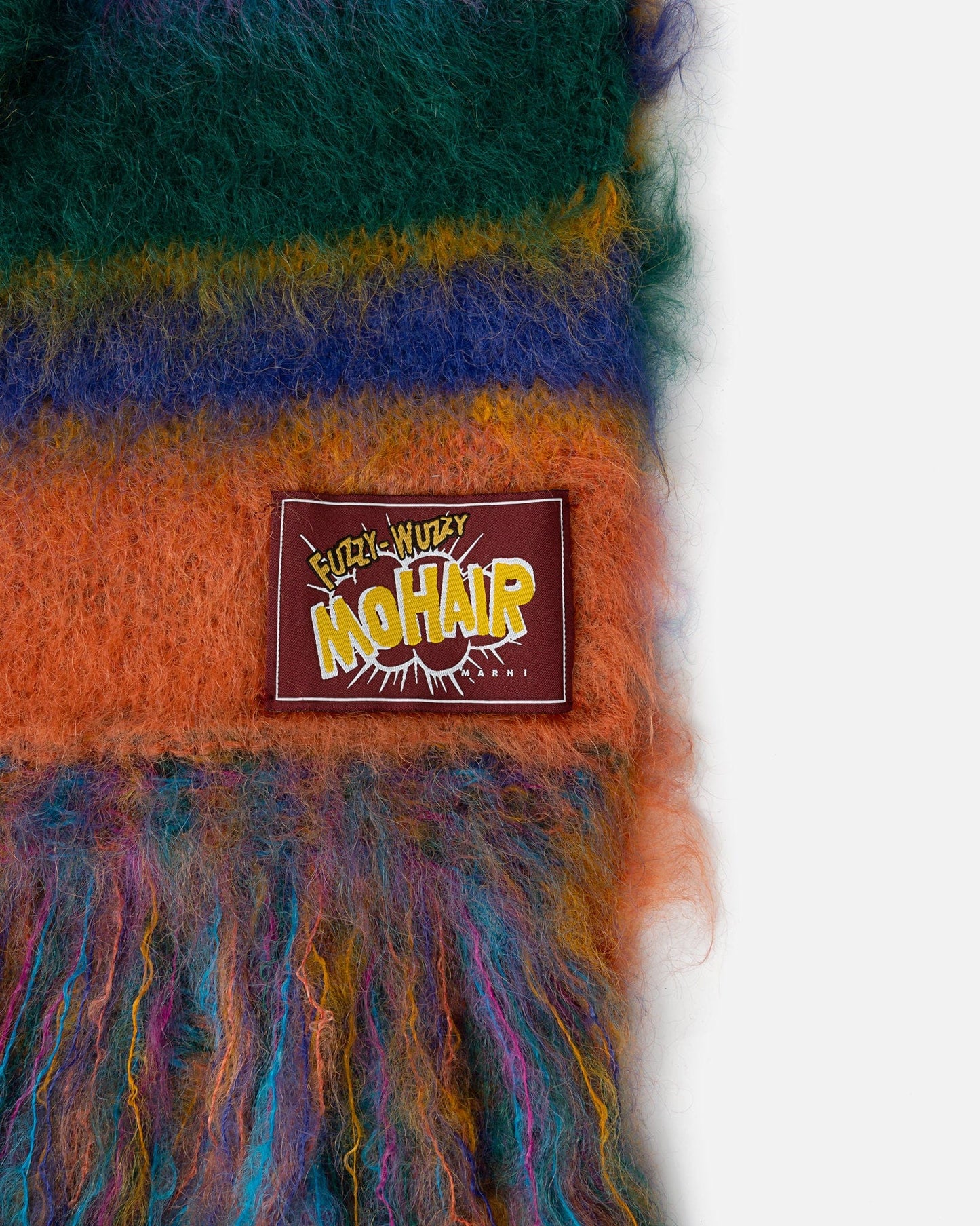 Marni Scarves Striped Mohair Scarf in Multicolor