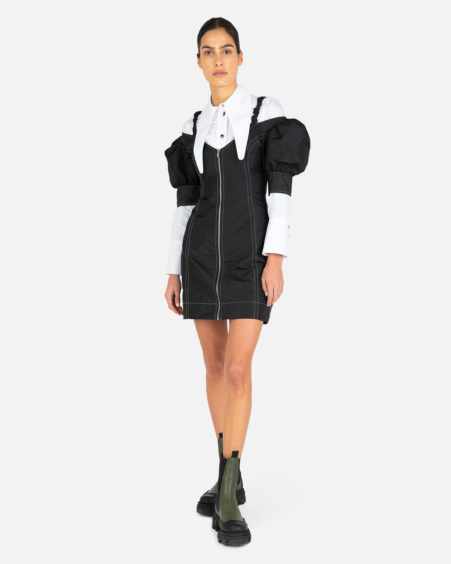 Ganni Women Dresses Tafetta Dress in Black