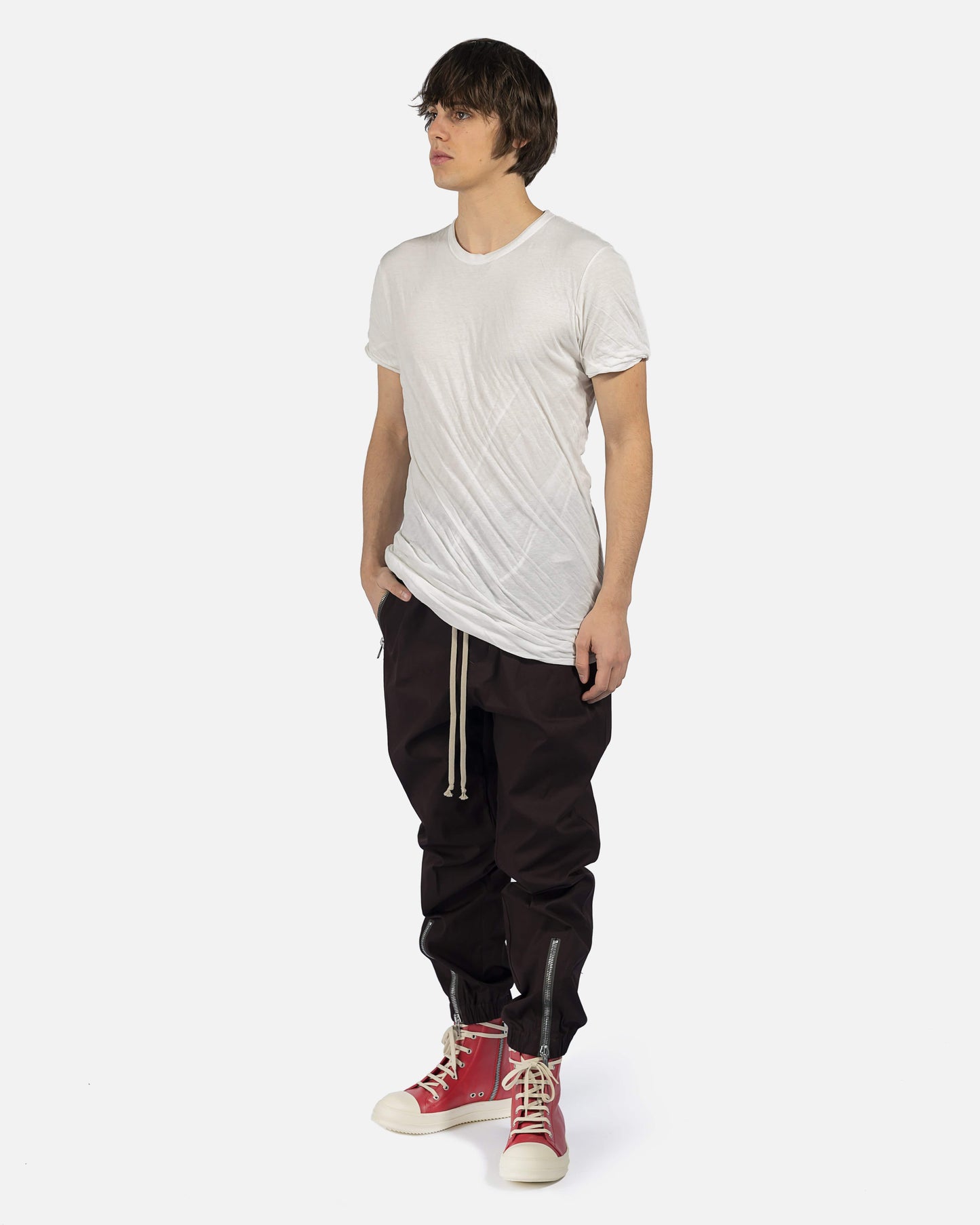 Rick Owens Men's Pants Tecuatl Track Pant in Oxblood
