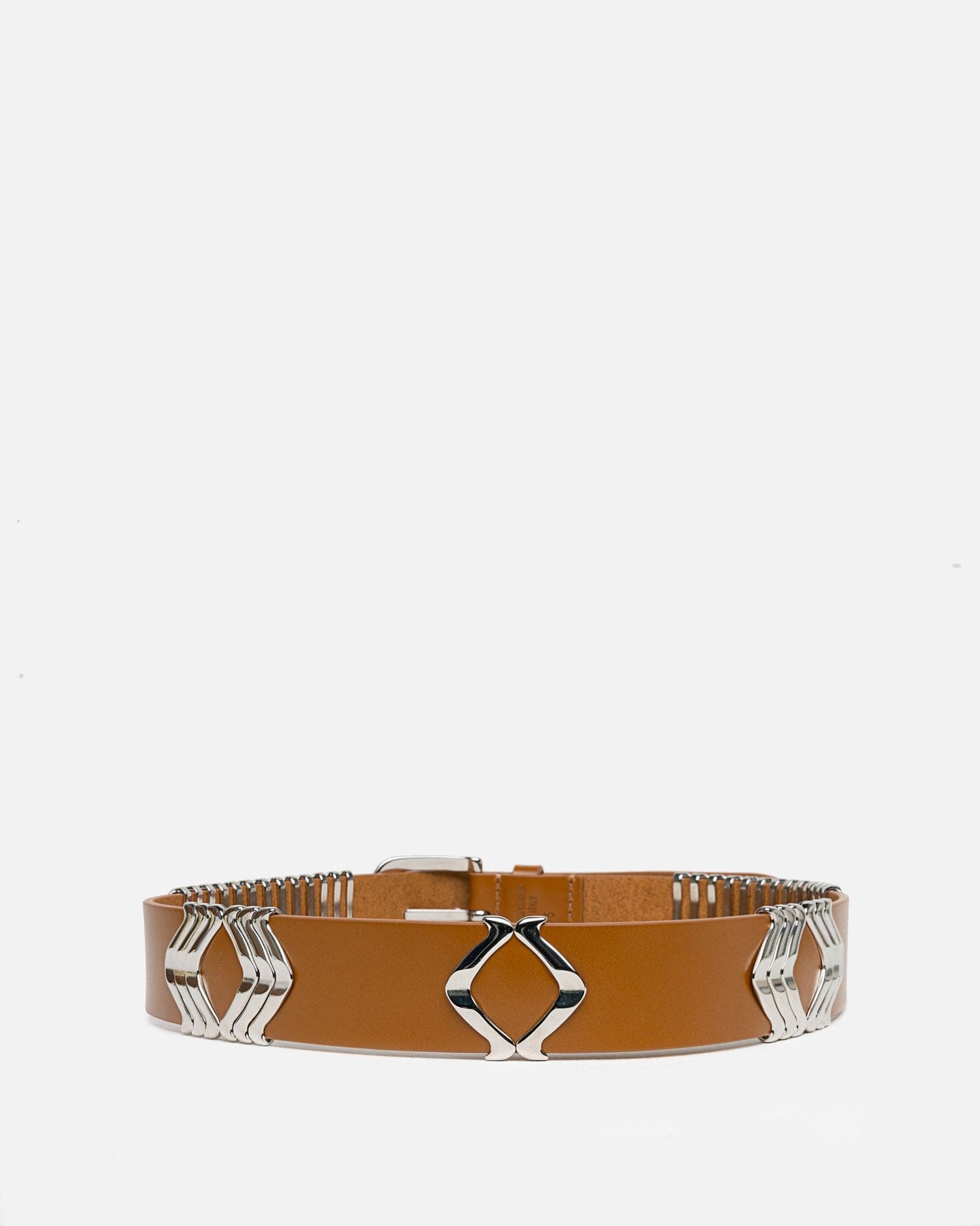 Isabel Marant Etoile Leather Goods Tehora Belt in Natural/Silver