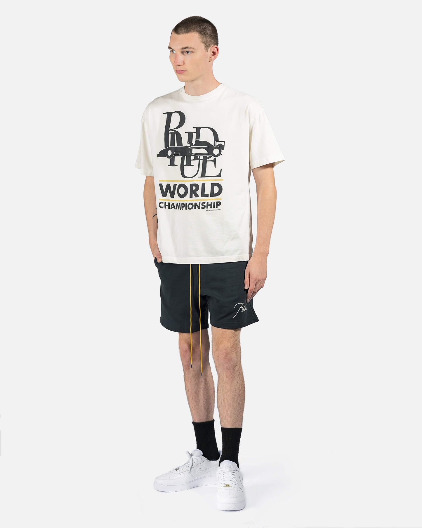 Rhude Men's Shorts Terry Shorts in Black
