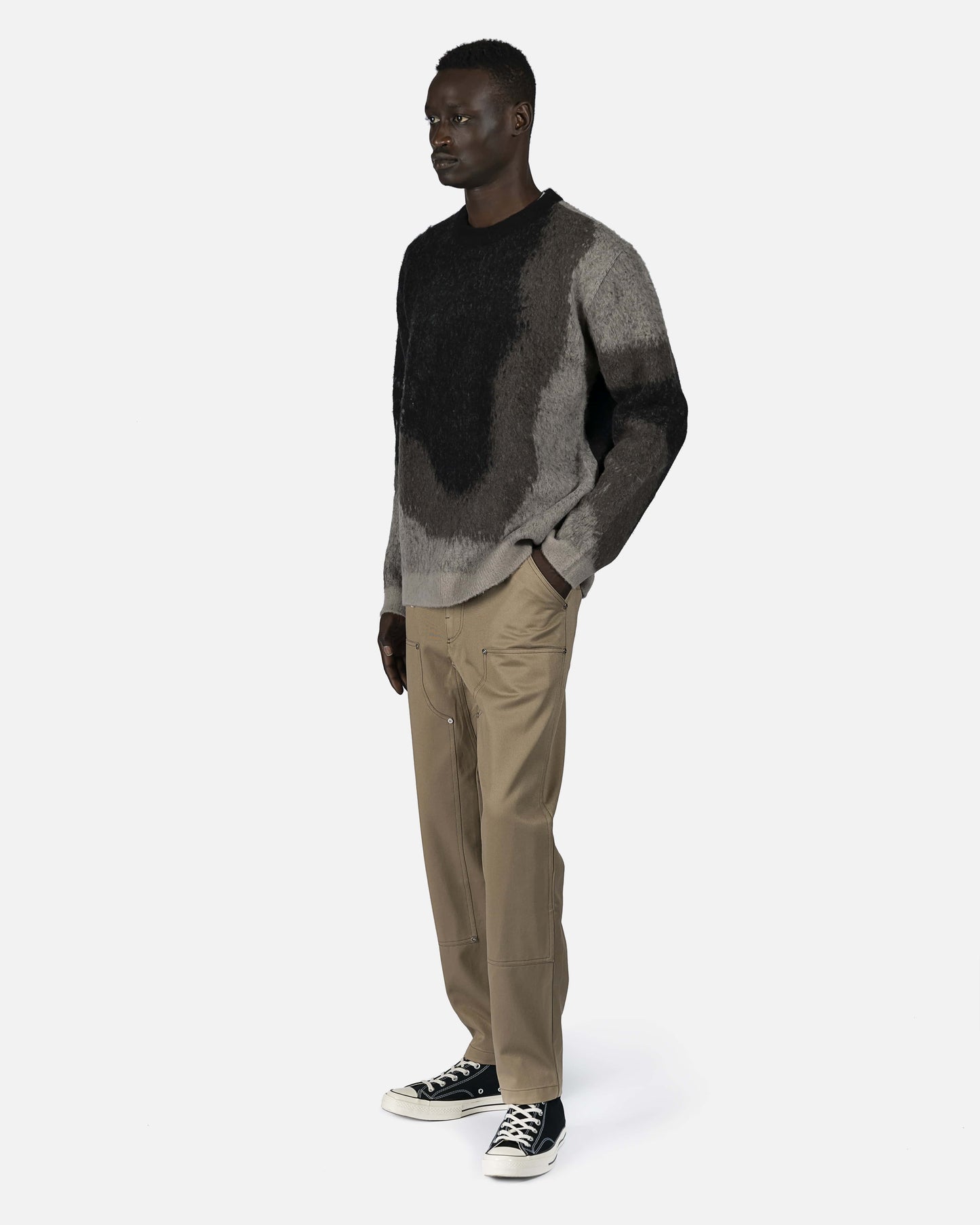 IISE mens sweater Texture Knit Sweater in Sand