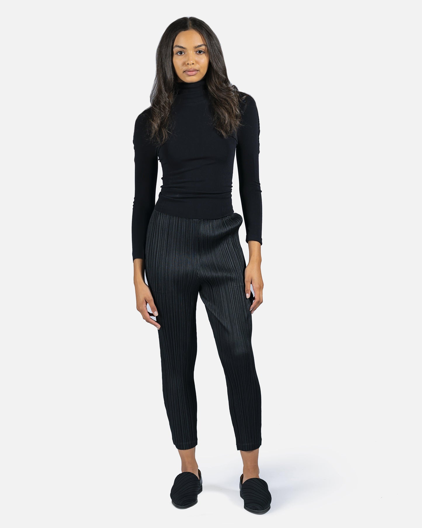 Pleats Please Issey Miyake Women Pants Thicker Bottom 1 Trousers in Black