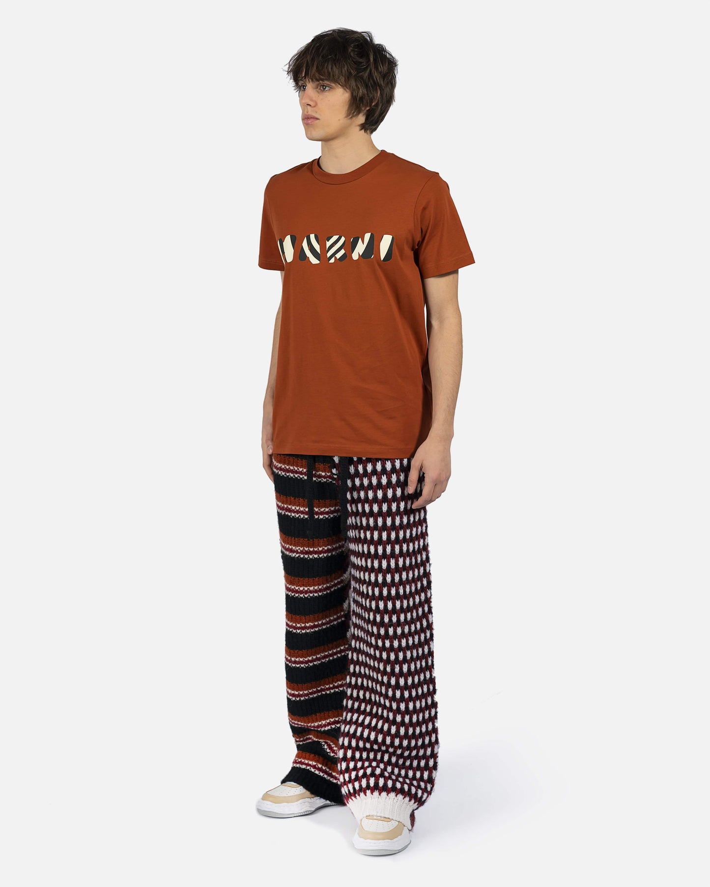Marni Men's T-Shirts Tiger Logo T-Shirt in Henne