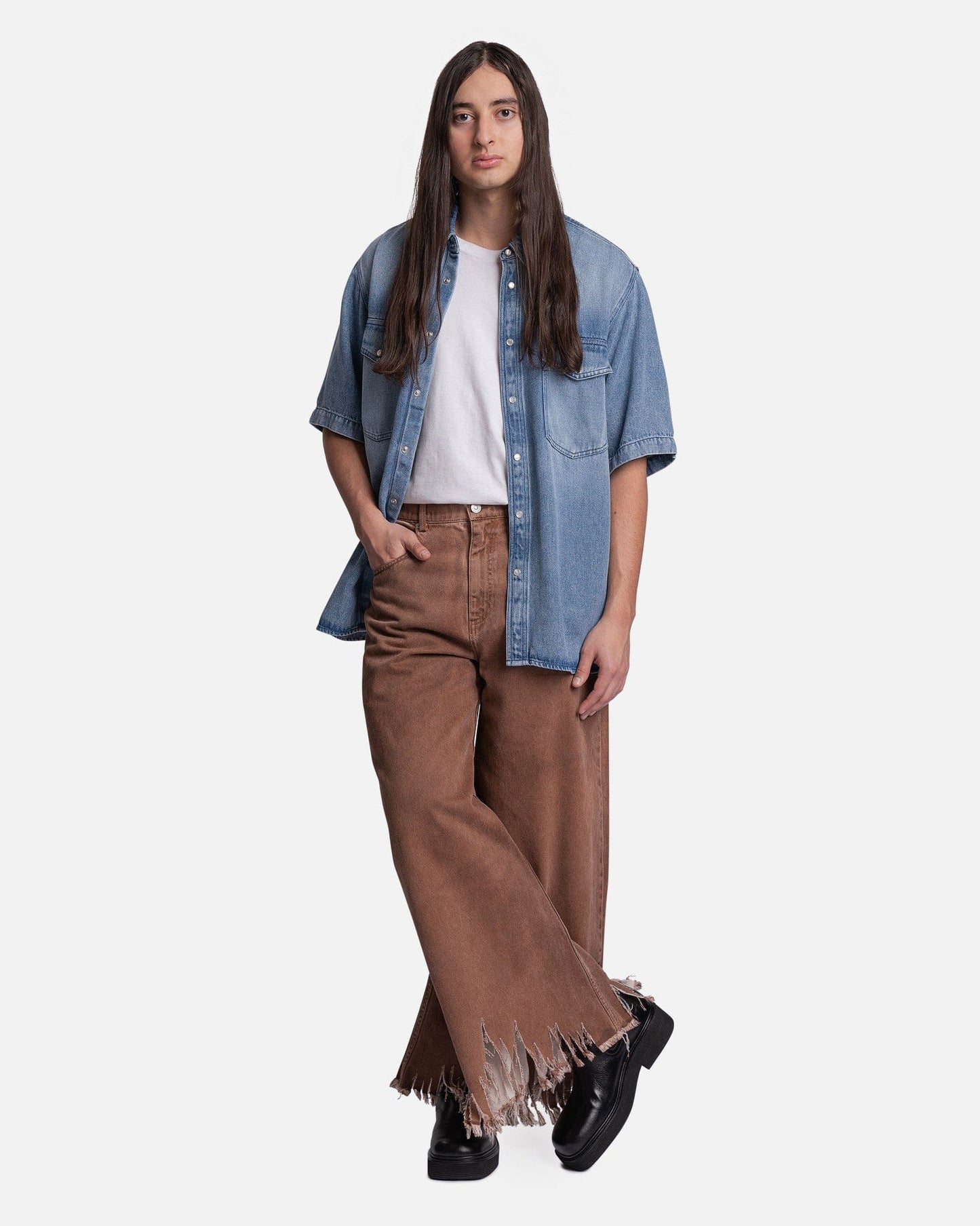 Isabel Marant Homme Men's Shirts Tigilin Shirts in Light Blue