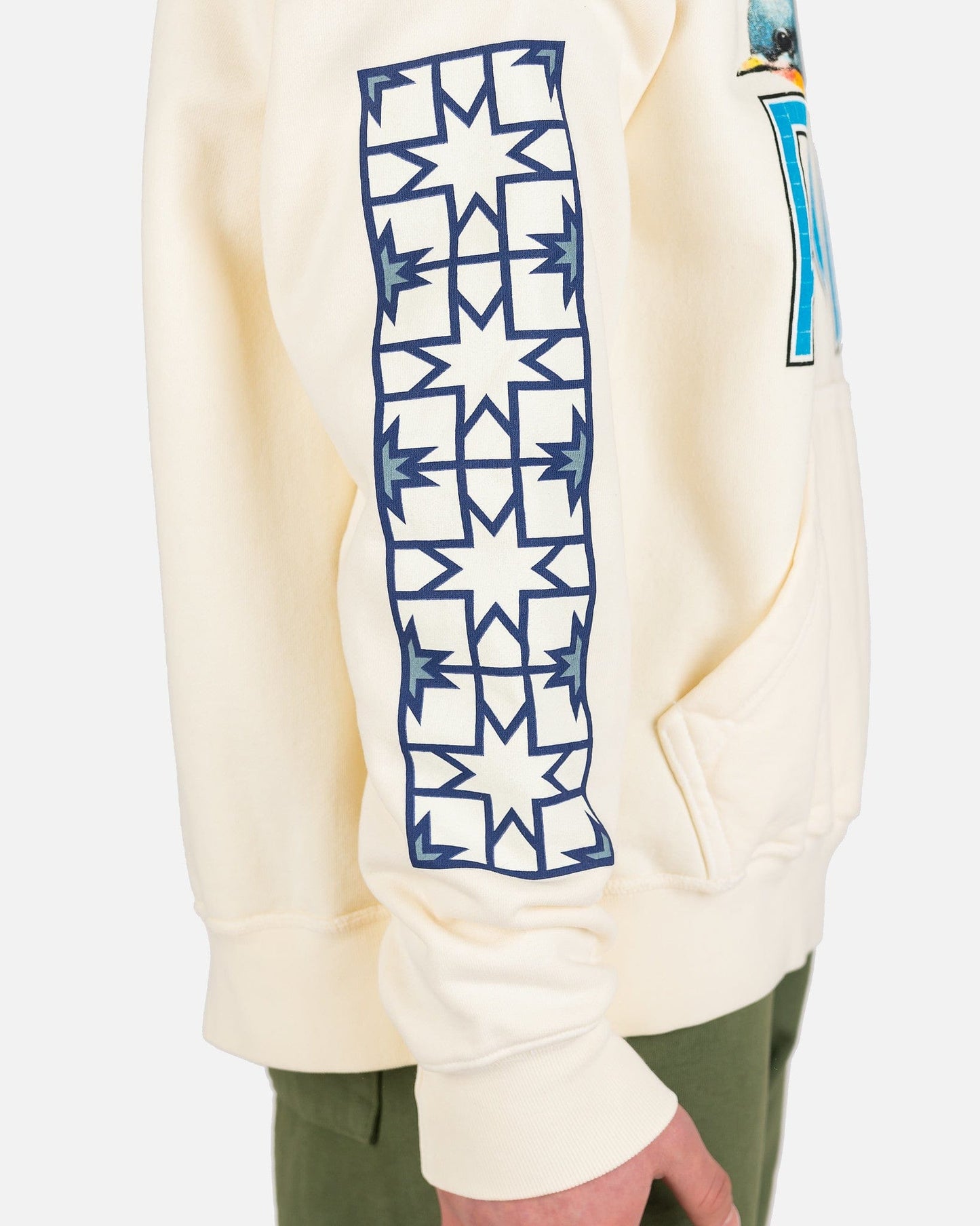 Rhude Men's Sweatshirts Tile Hoodie in Vintage White