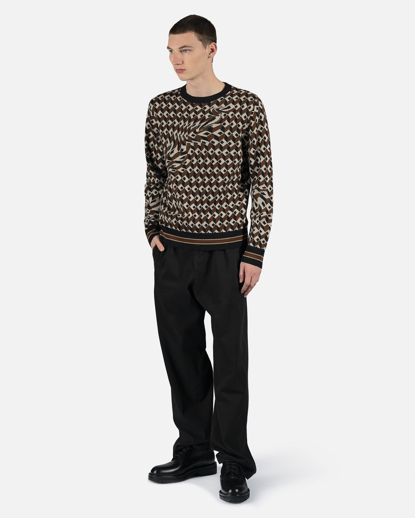 Dries Van Noten mens sweater Tim Sweater in Brown