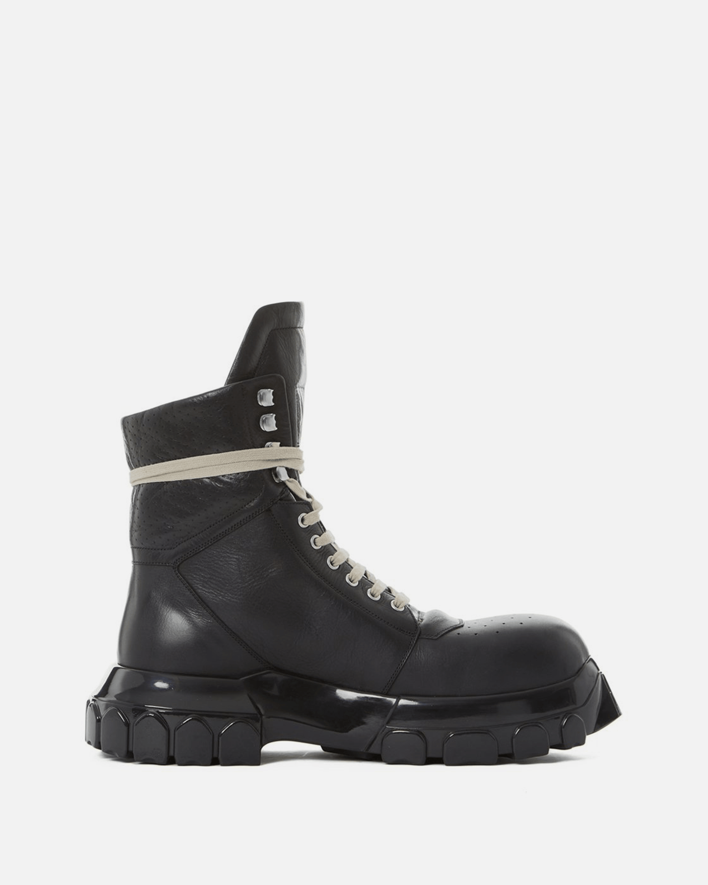 Rick Owens Men's Boots Tractor Dunk in Polished Black