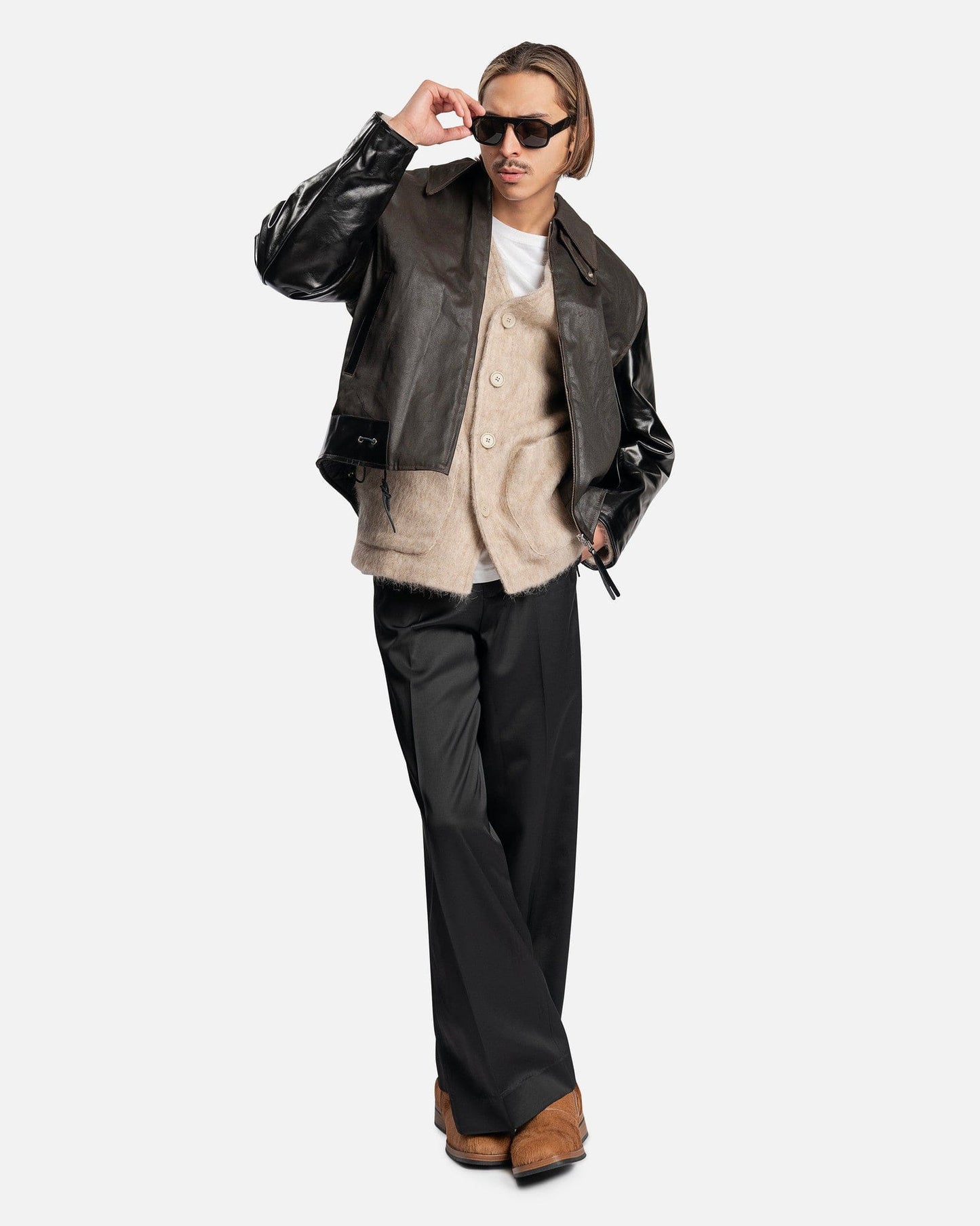 Our Legacy Men's Pants Tuxedo Trouser in Black Emotional Sateen