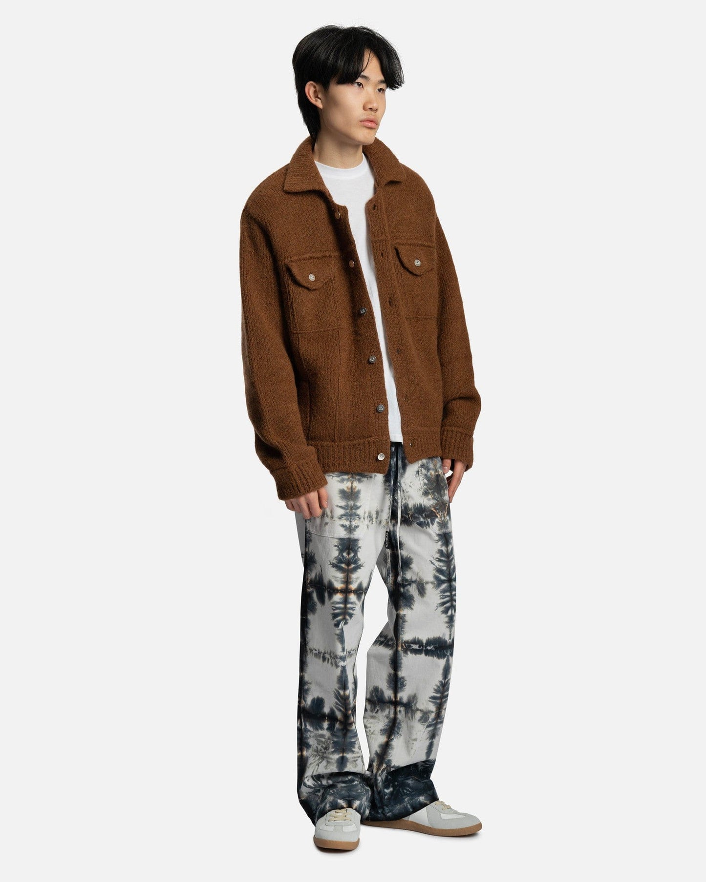 Nahmias Men's Pants Tye Dye Baggy Trousers in Blue Tie Dye