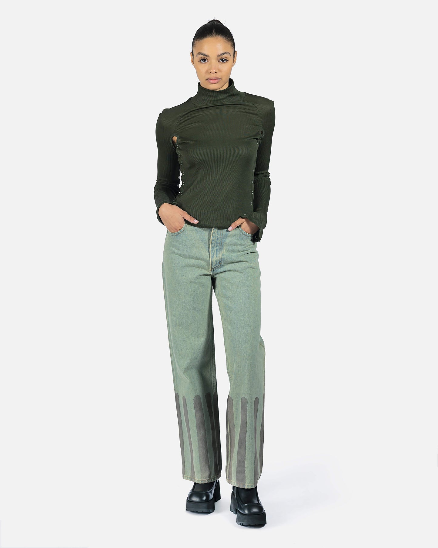 Eckhaus Latta Women Tops Undone Top in Cannabis