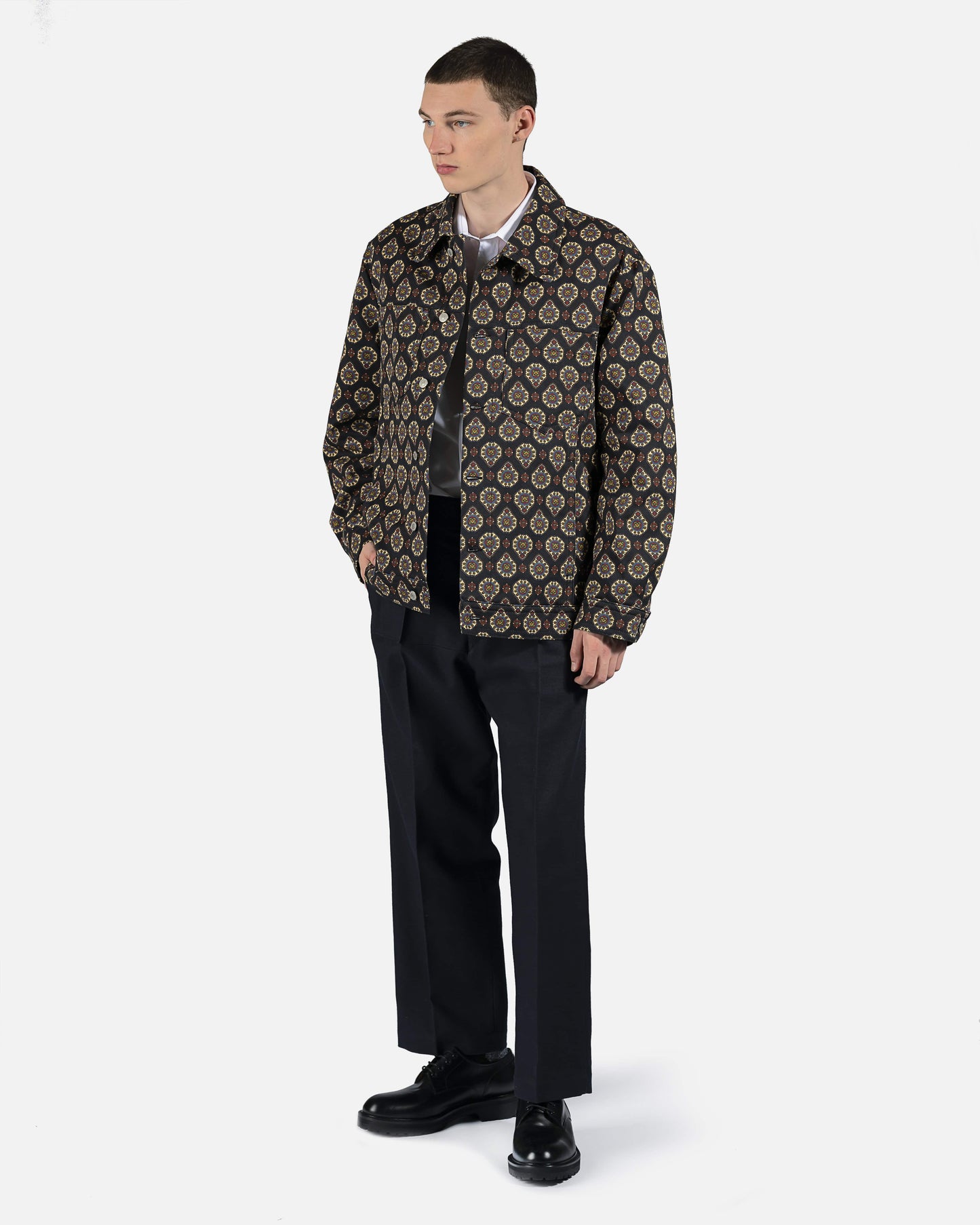 Dries Van Noten Men's Jackets Vecho Denim Jacket in Black