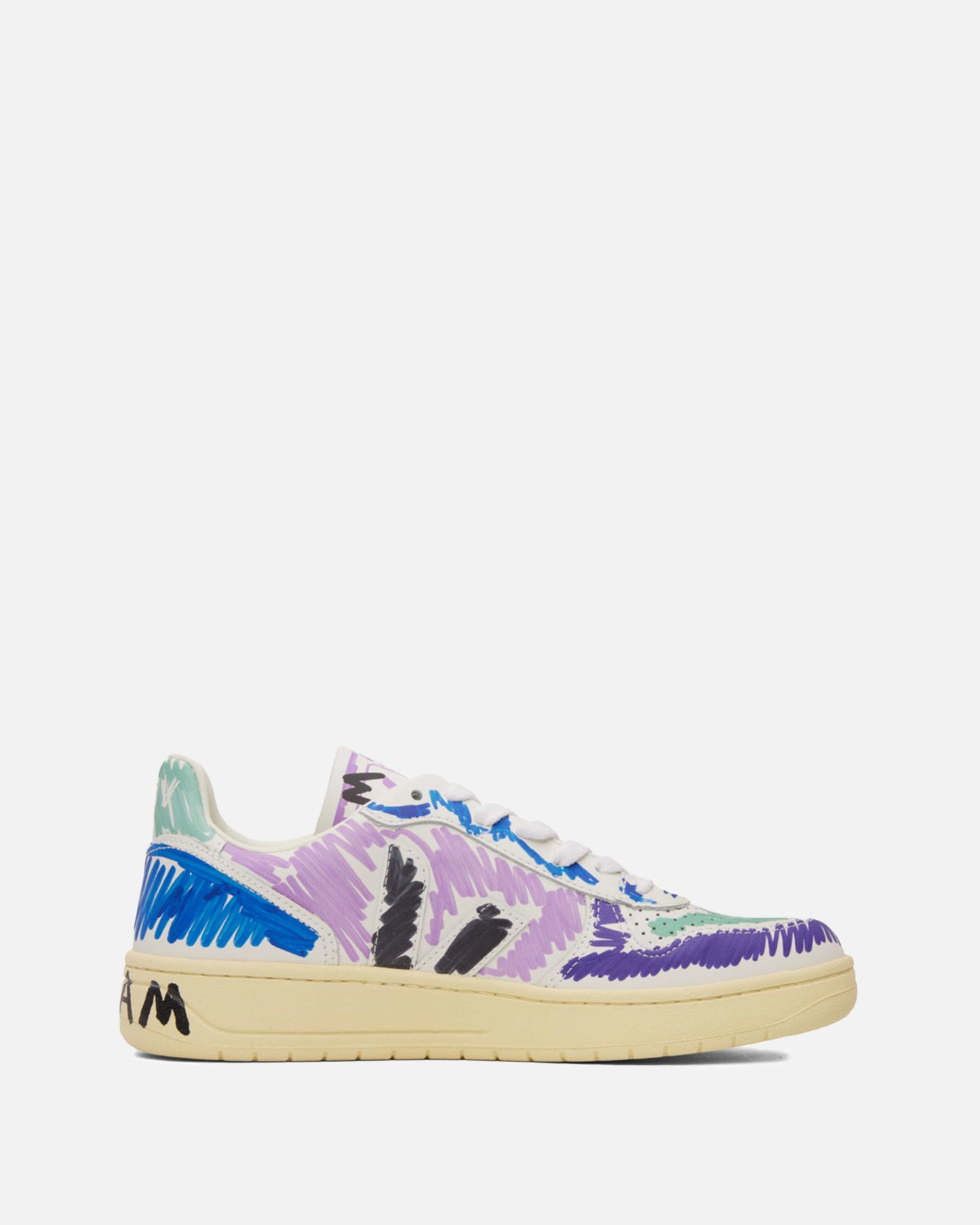 Marni Men's Sneakers Veja-10 Leather in Dark Violet