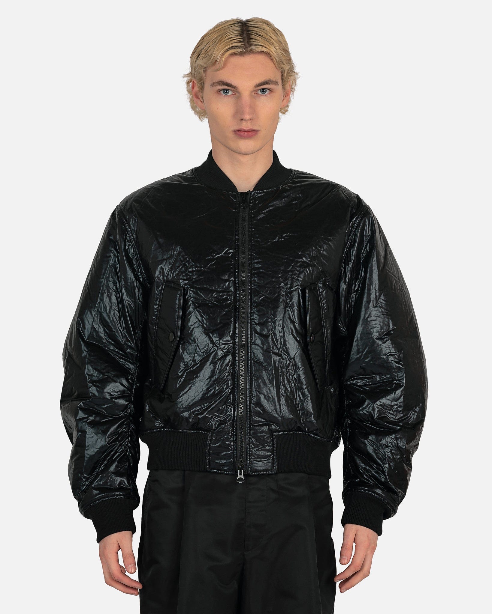 LU'U DAN Leather Biker Jacket in Black/White – SVRN