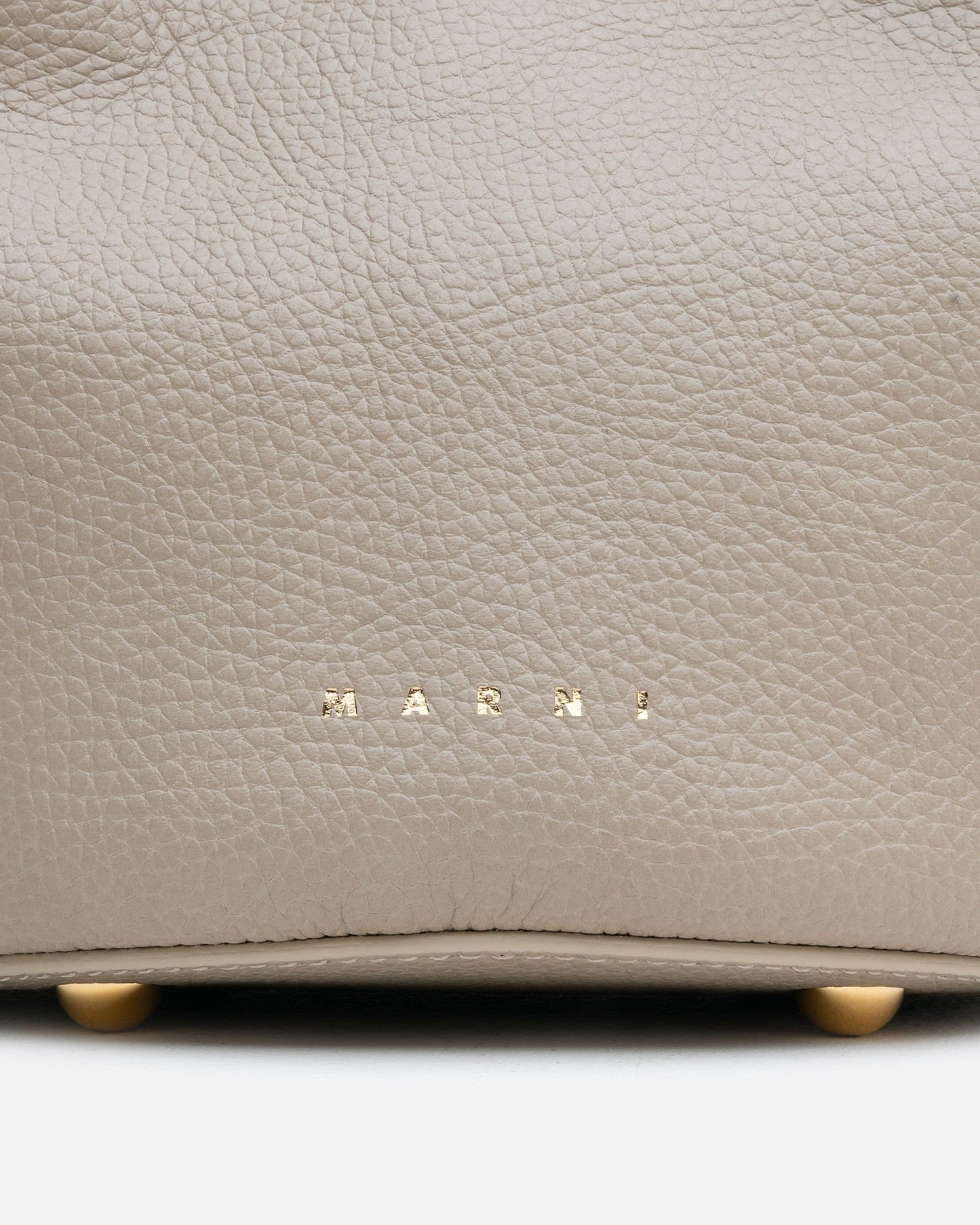 Marni Women Bags Venice Bucket Bag in Light Camel/Spherical Green